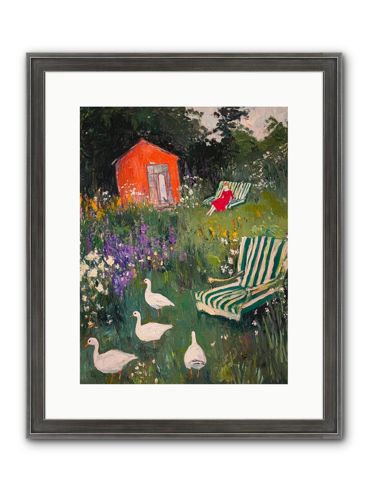 The Summer Months Framed Print - Slimwoods Black/Silver 12x16