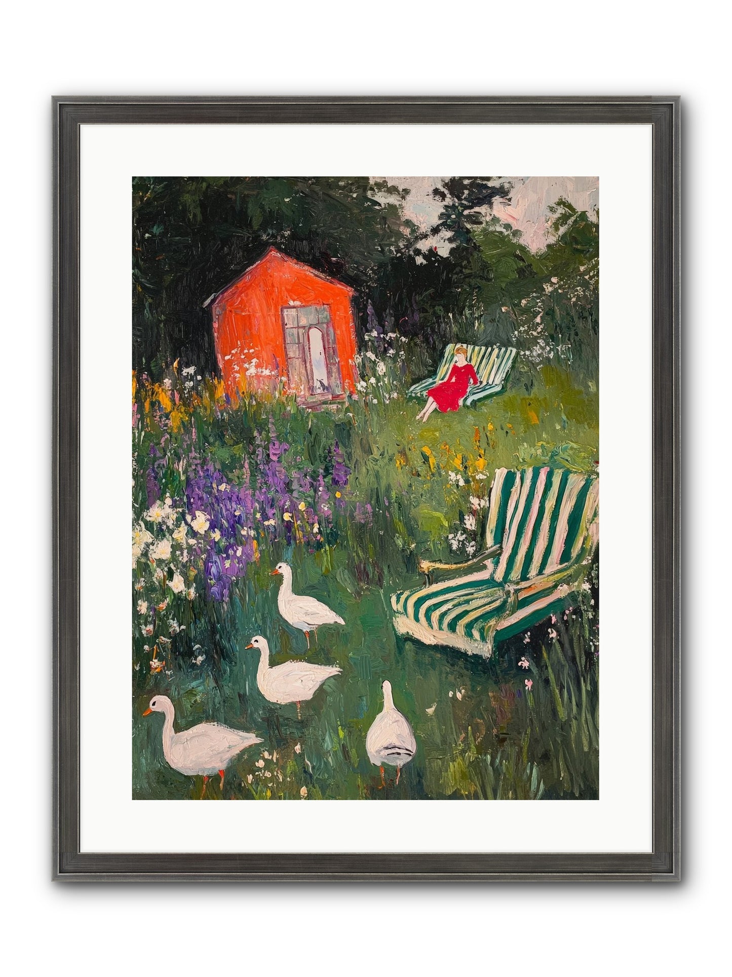 The Summer Months Framed Print - Slimwoods Black/Silver 18x24
