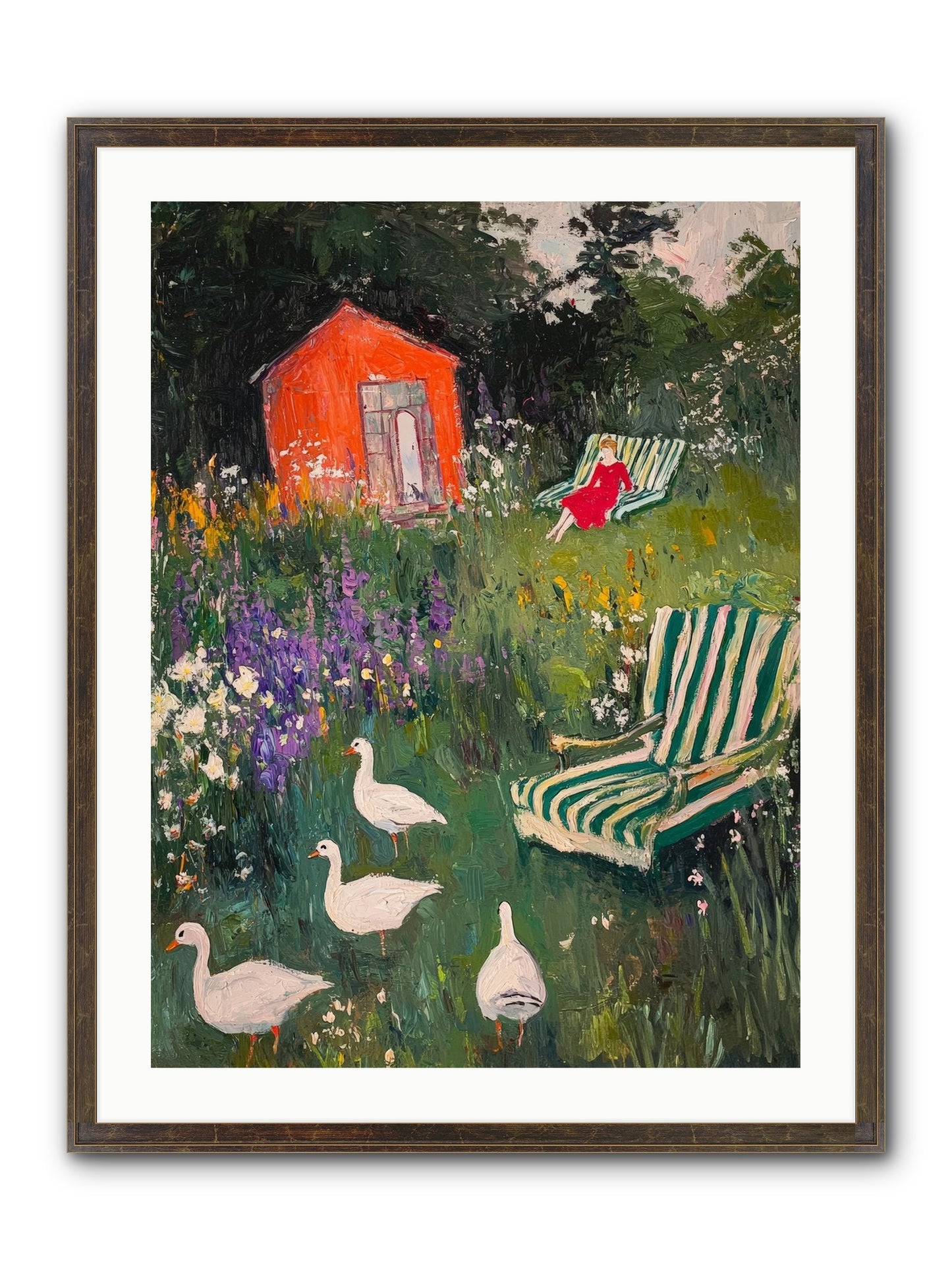 The Summer Months Framed Print - Slimwoods Black/Gold 24x32