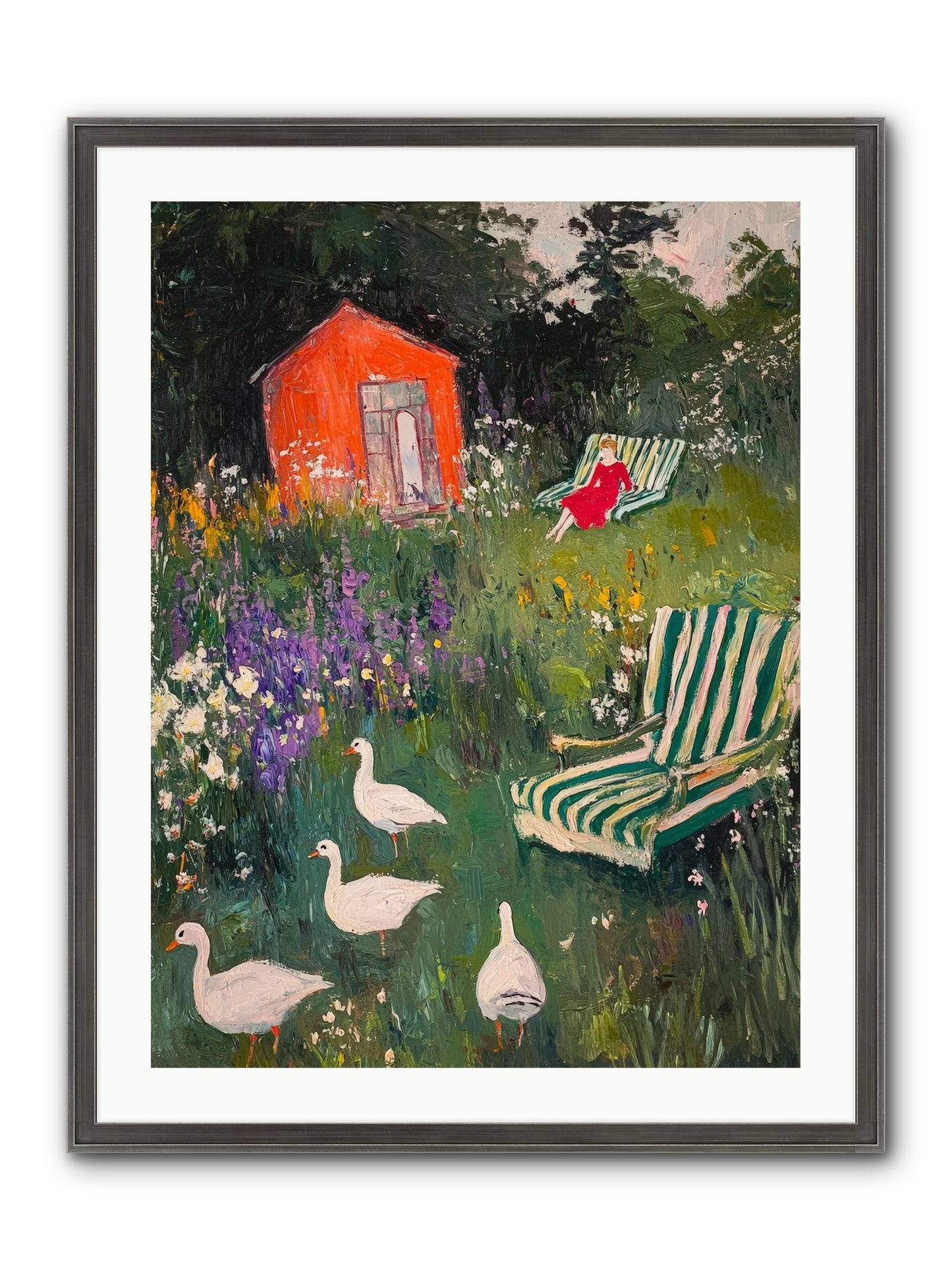 The Summer Months Framed Print - Slimwoods Black/Silver 24x32