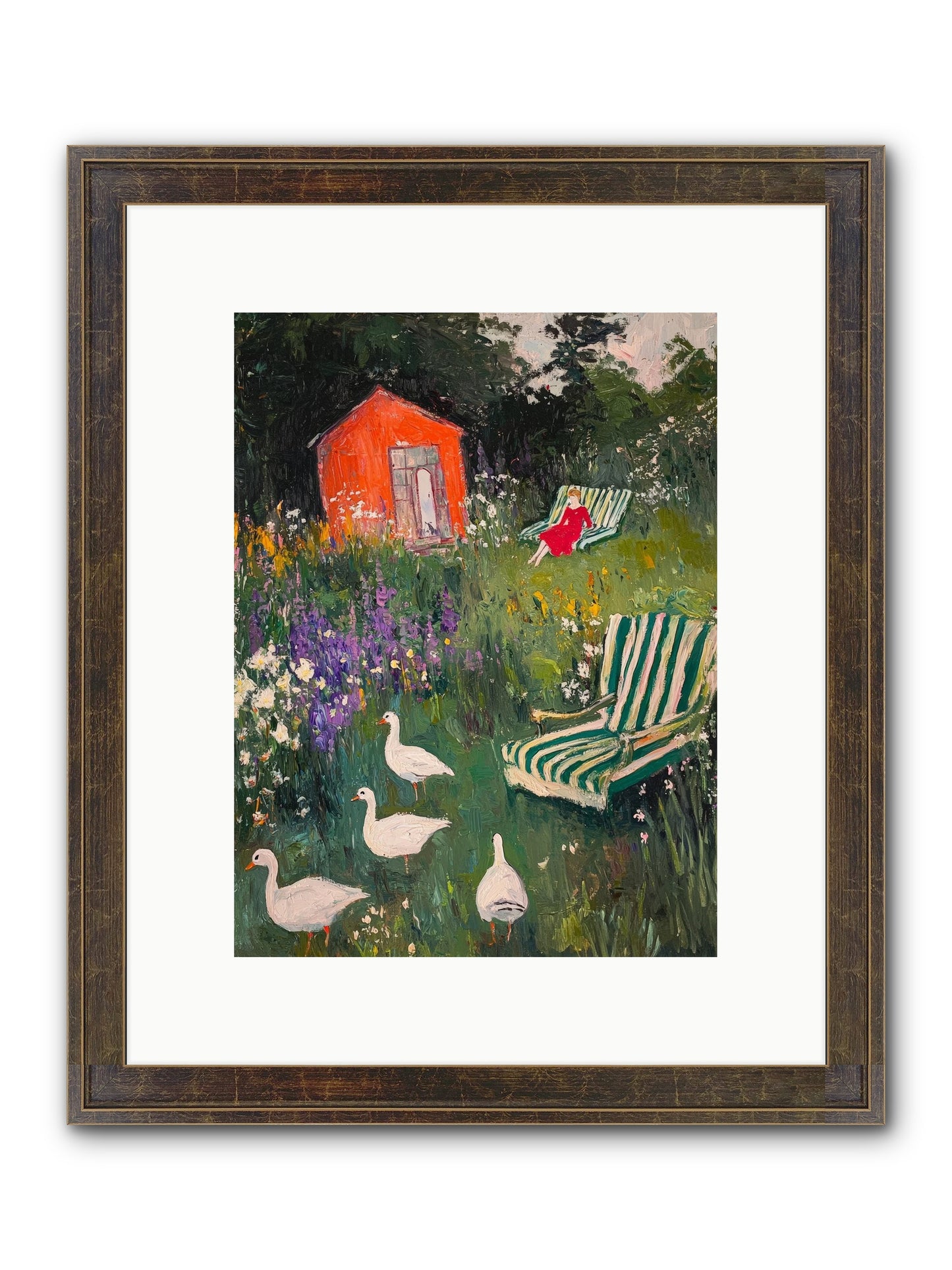 The Summer Months Framed Print - Slimwoods Black/Gold 9x12