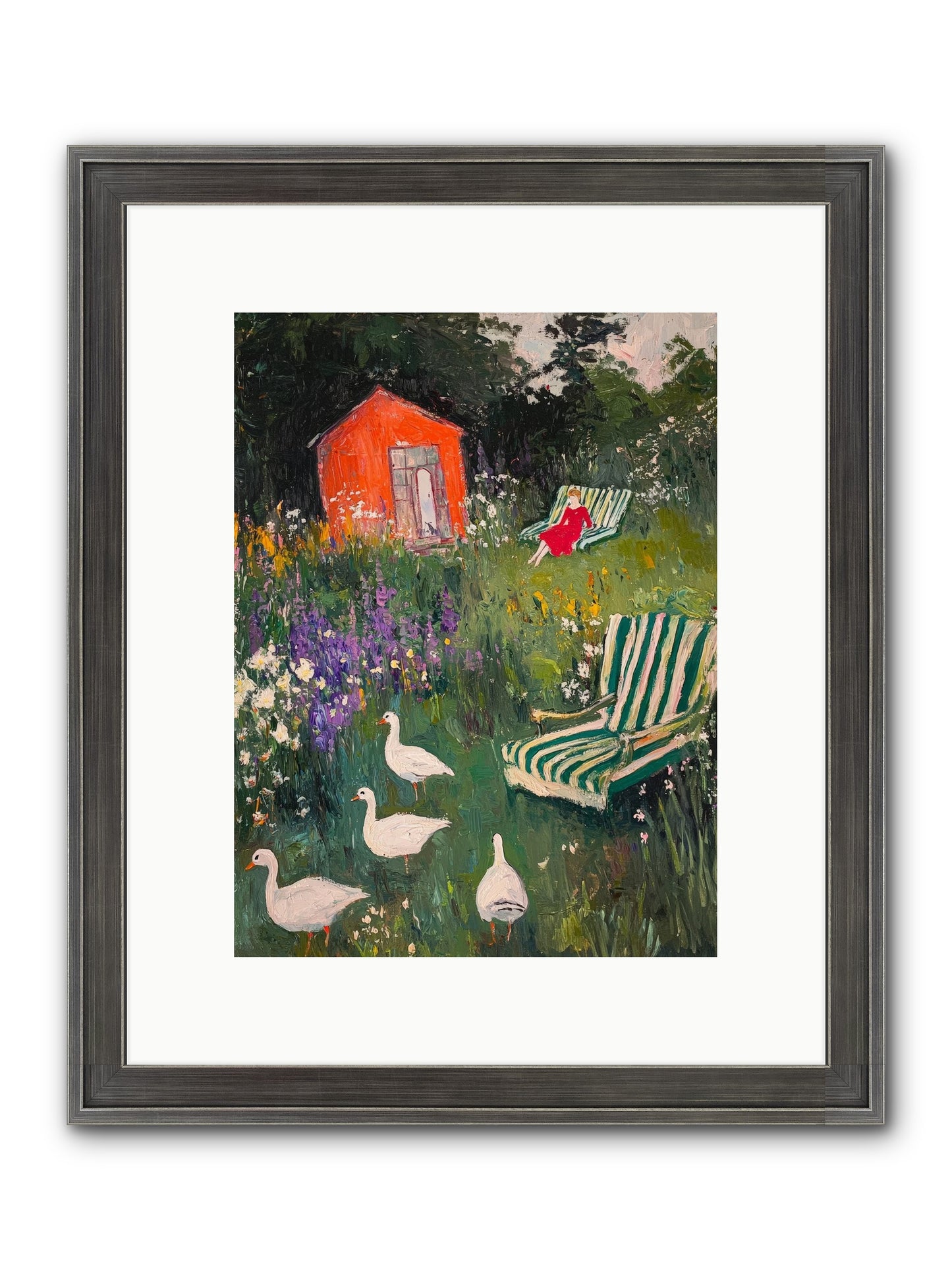 The Summer Months Framed Print - Slimwoods Black/Silver 9x12
