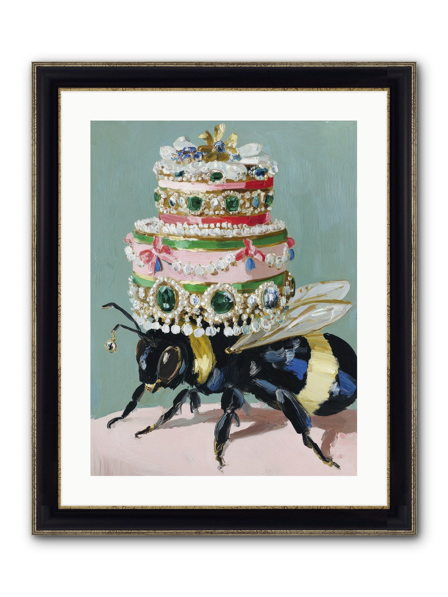 The Sumptuous Moment Framed Print - Black & Gold 18x24