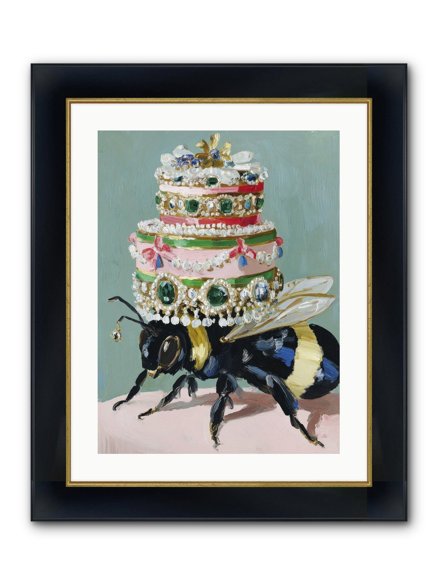 The Sumptuous Moment Framed Print - Wide Black w/Gold 18x24