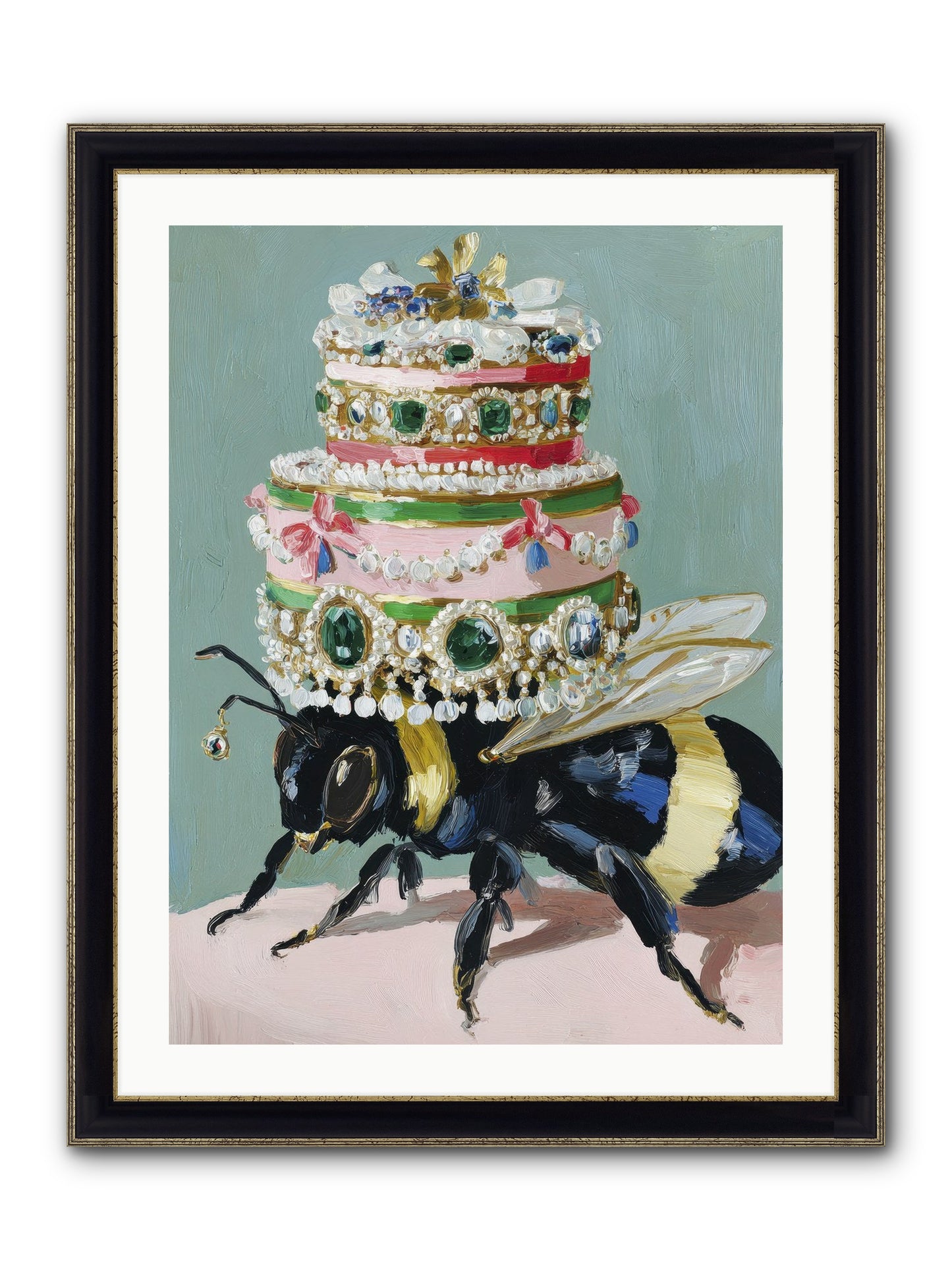 The Sumptuous Moment Framed Print - Black & Gold 24x32