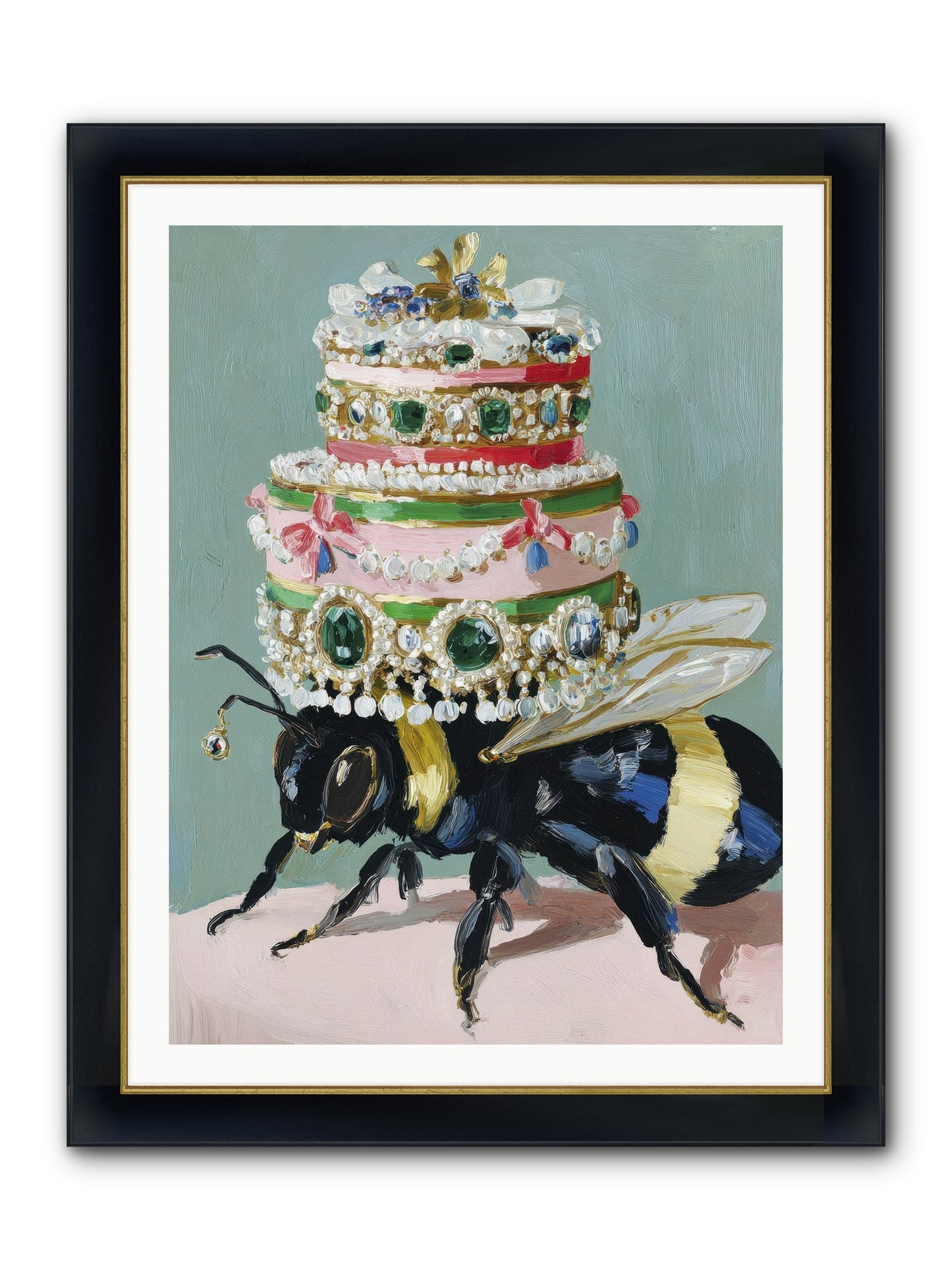 The Sumptuous Moment Framed Print - Wide Black w/Gold 30x40