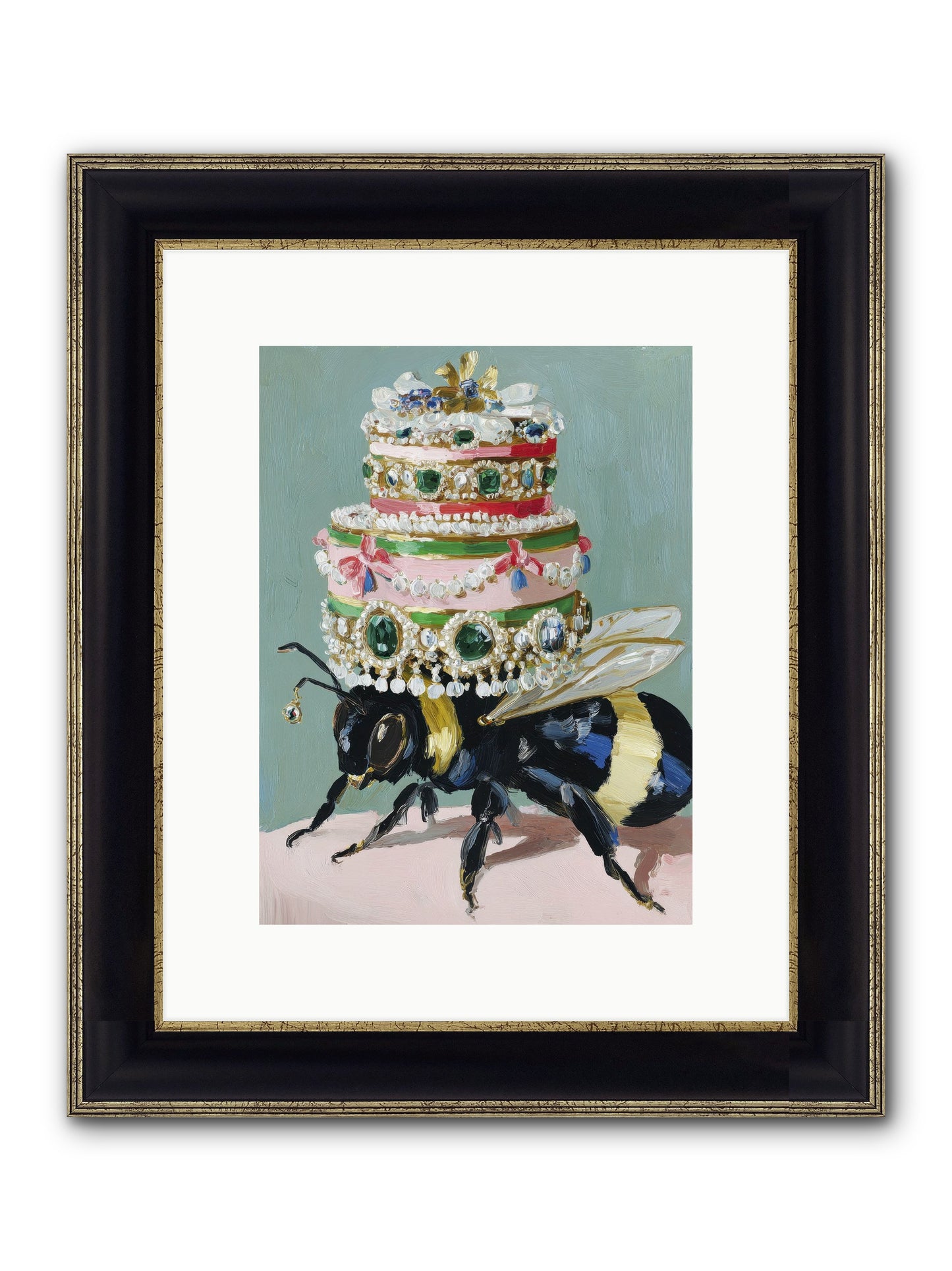 The Sumptuous Moment Framed Print - Black & Gold 9x12