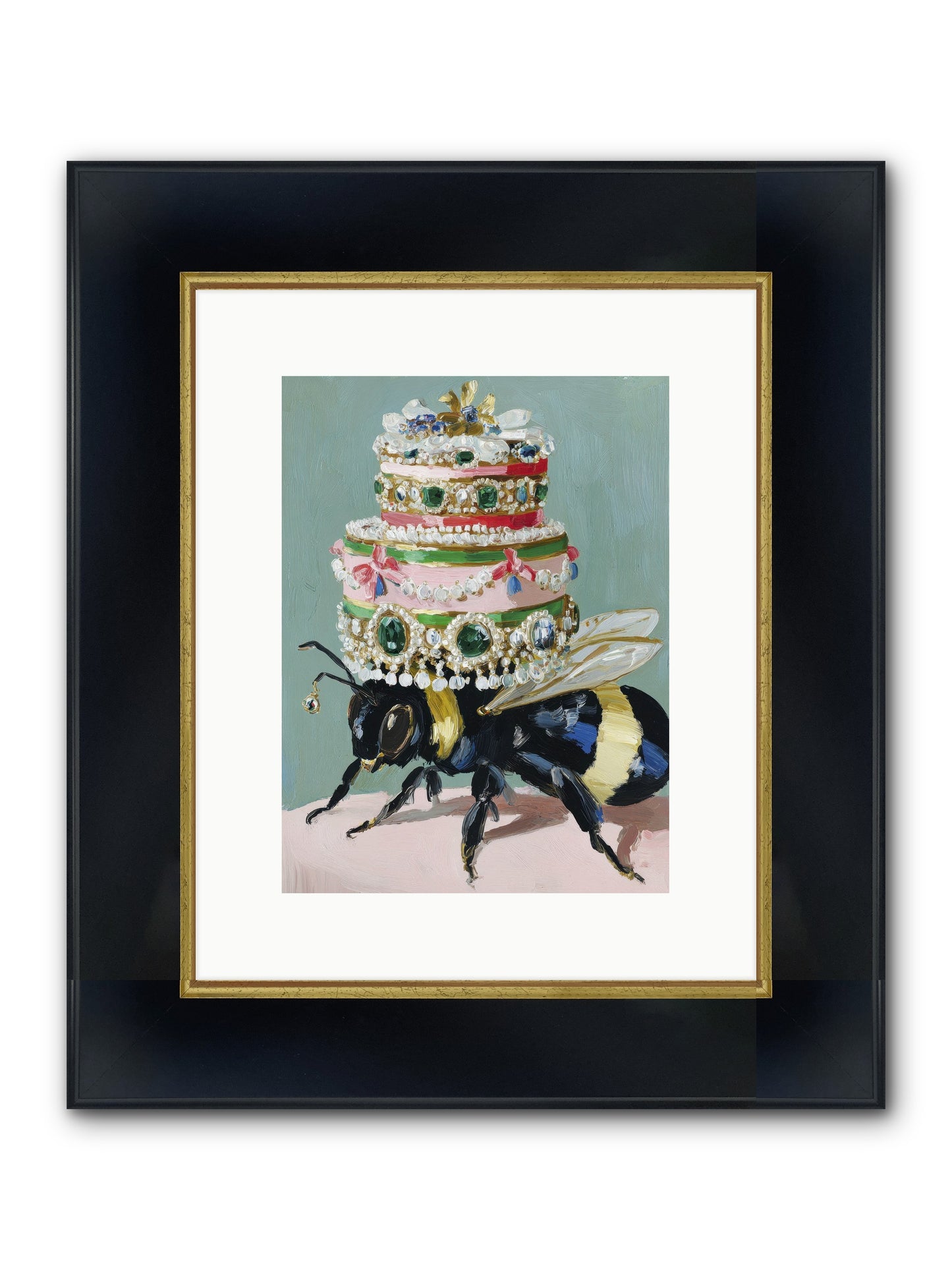 The Sumptuous Moment Framed Print - Wide Black w/Gold 9x12
