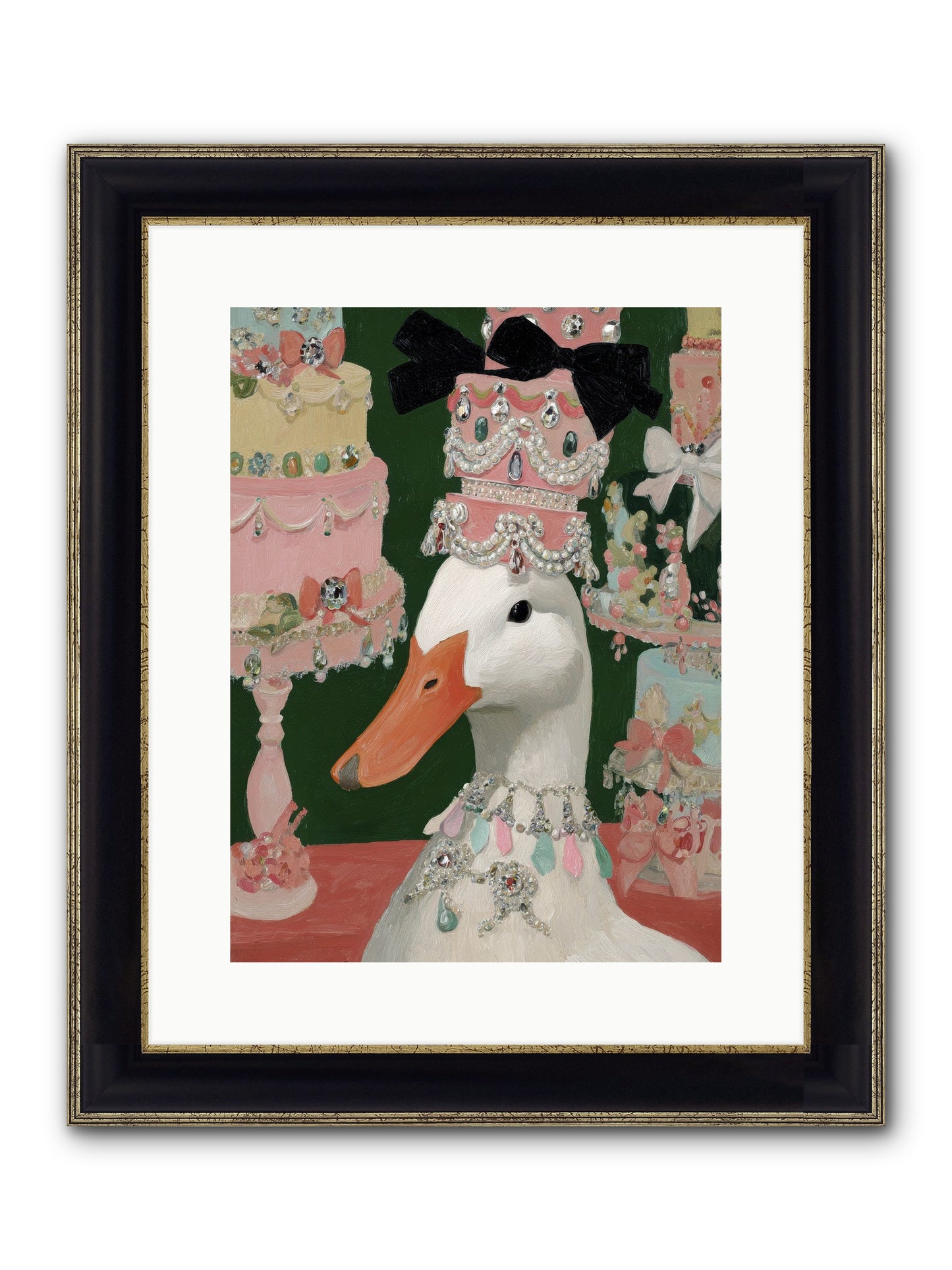 The Sumptuous Waltz Framed Print - Black & Gold 12x16
