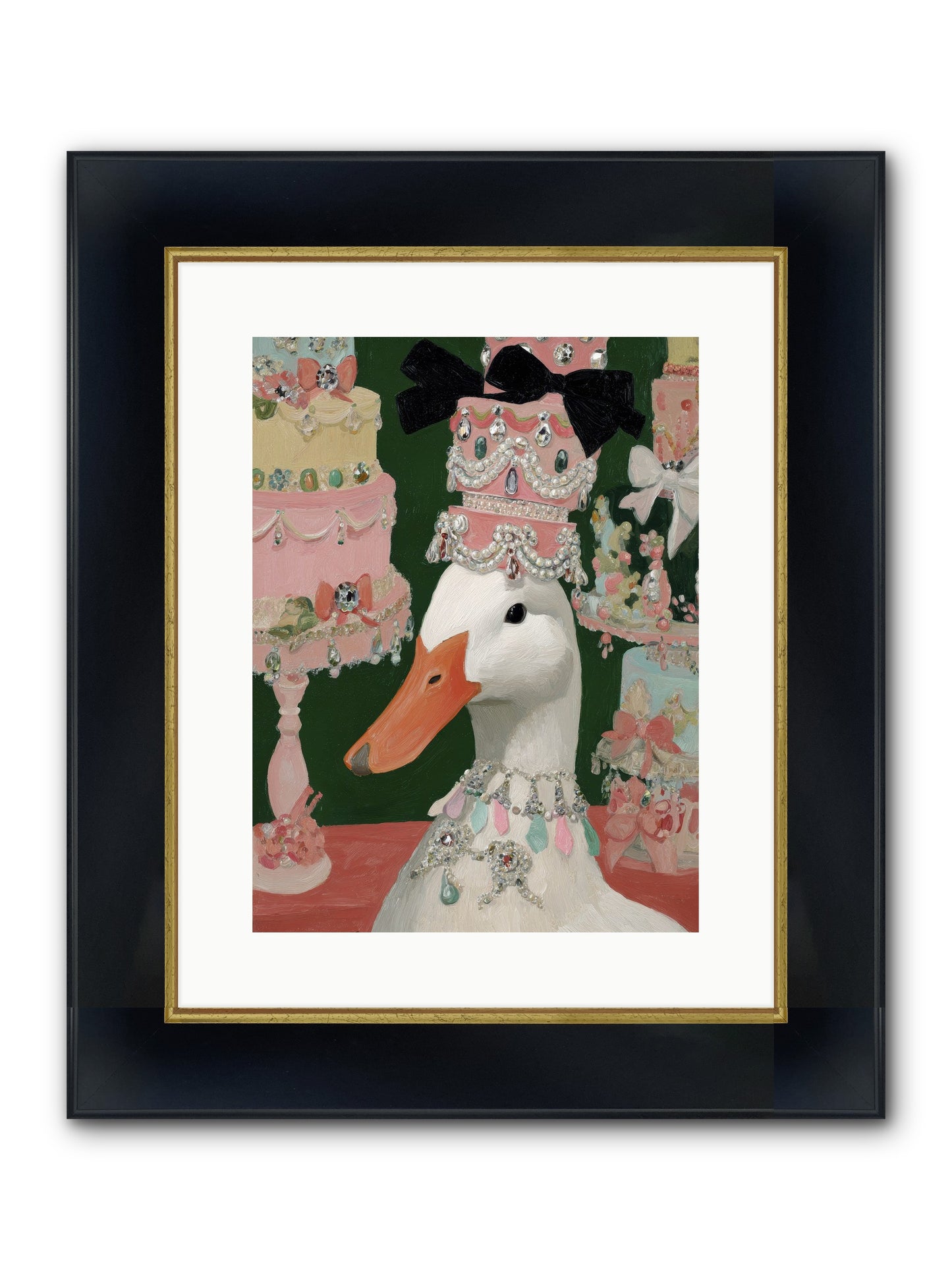 The Sumptuous Waltz Framed Print - Wide Black w/Gold 12x16