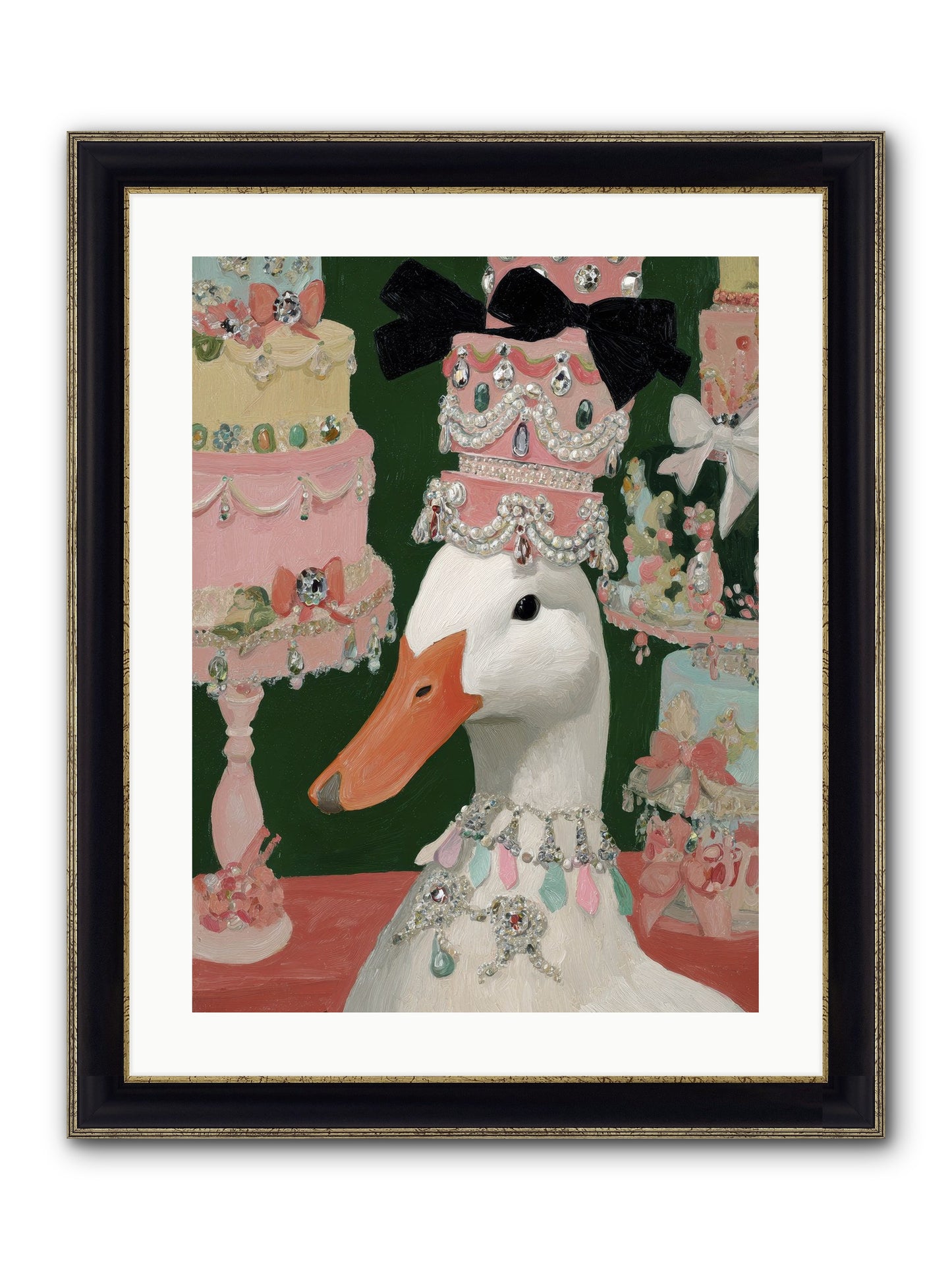 The Sumptuous Waltz Framed Print - Black & Gold 18x24