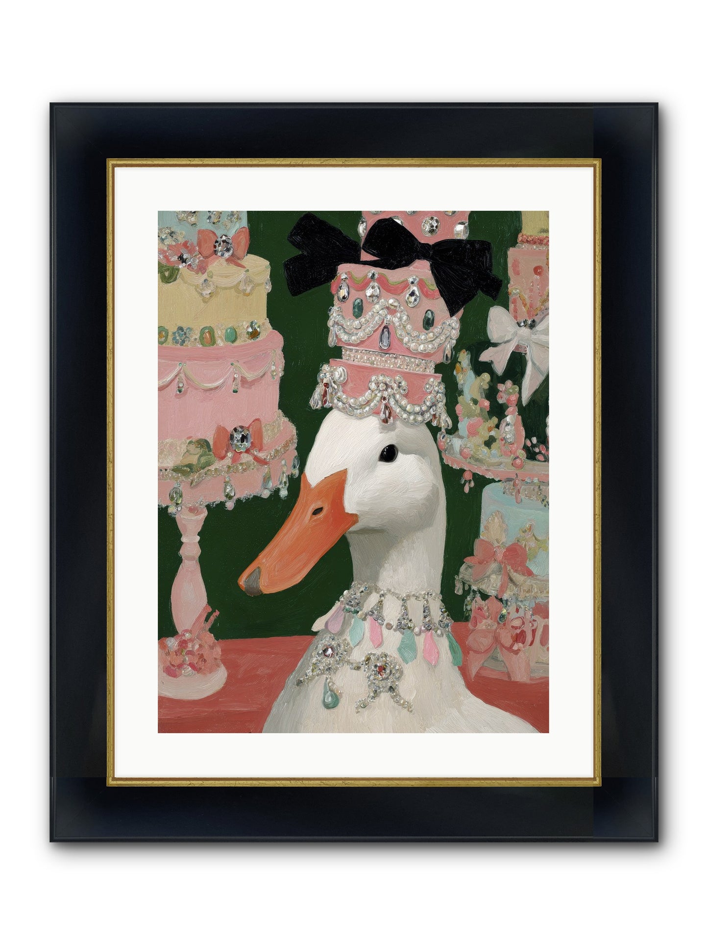 The Sumptuous Waltz Framed Print - Wide Black w/Gold 18x24
