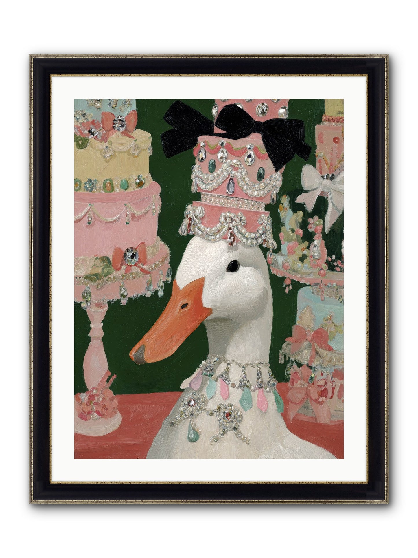 The Sumptuous Waltz Framed Print - Black & Gold 24x32