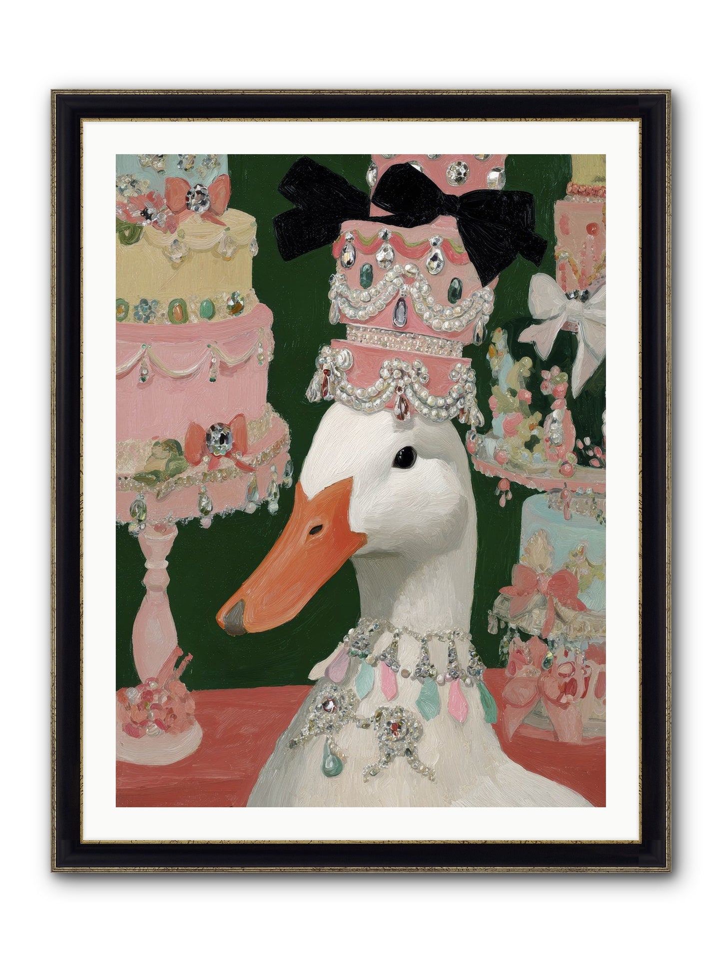 The Sumptuous Waltz Framed Print - Black & Gold 30x40