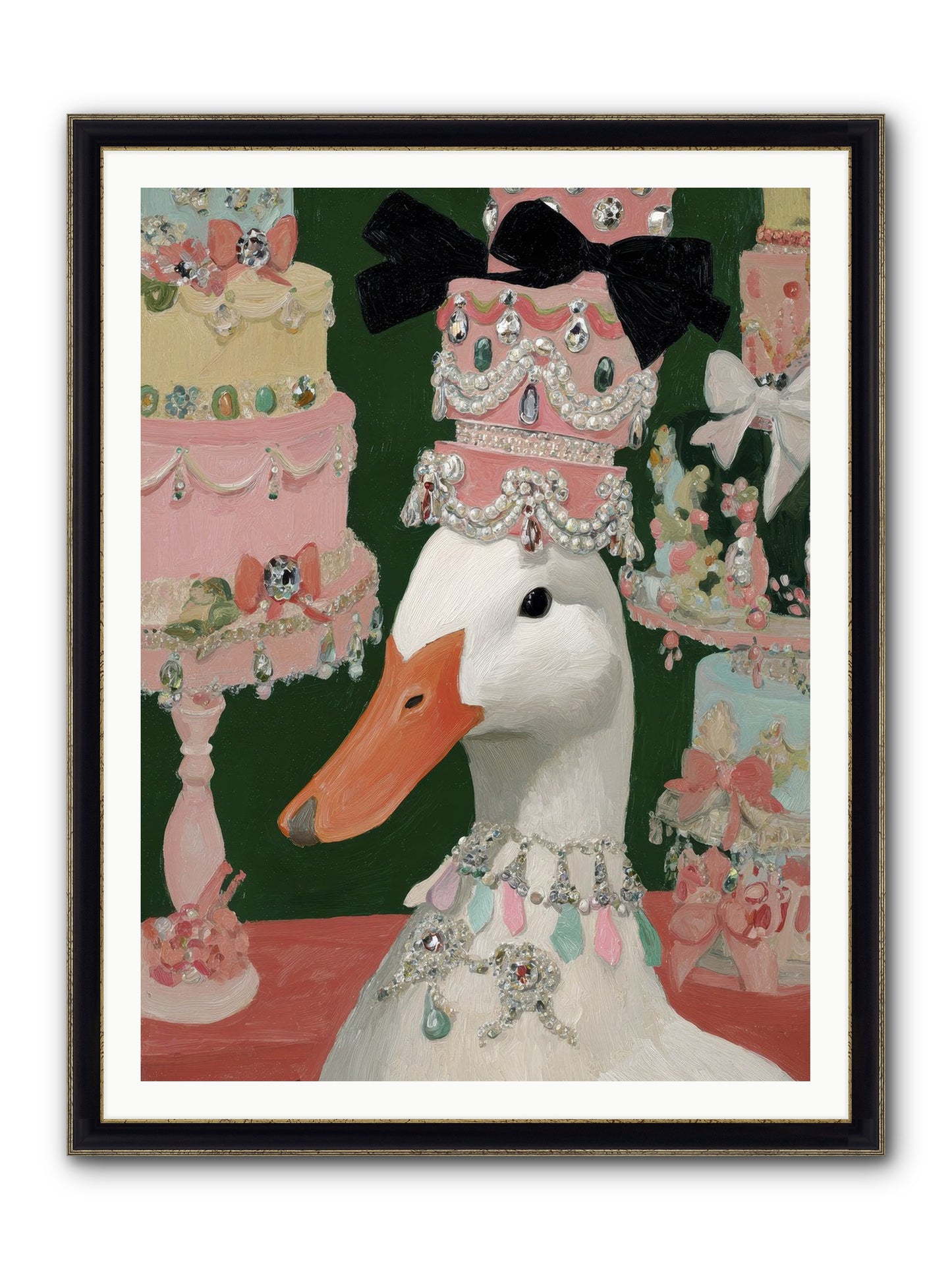 The Sumptuous Waltz Framed Print - Black & Gold 36x48