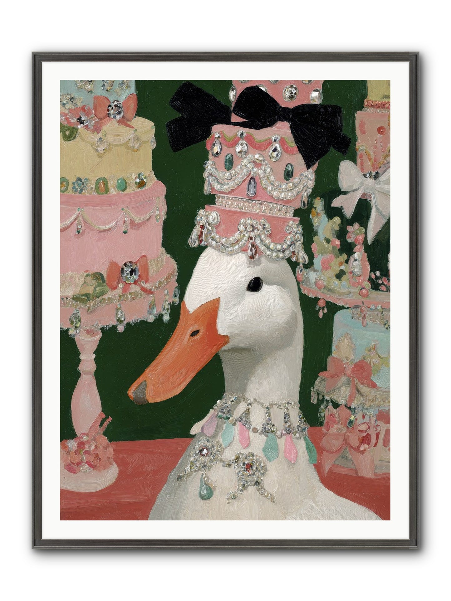 The Sumptuous Waltz Framed Print - Slimwoods Black/Silver 36x48