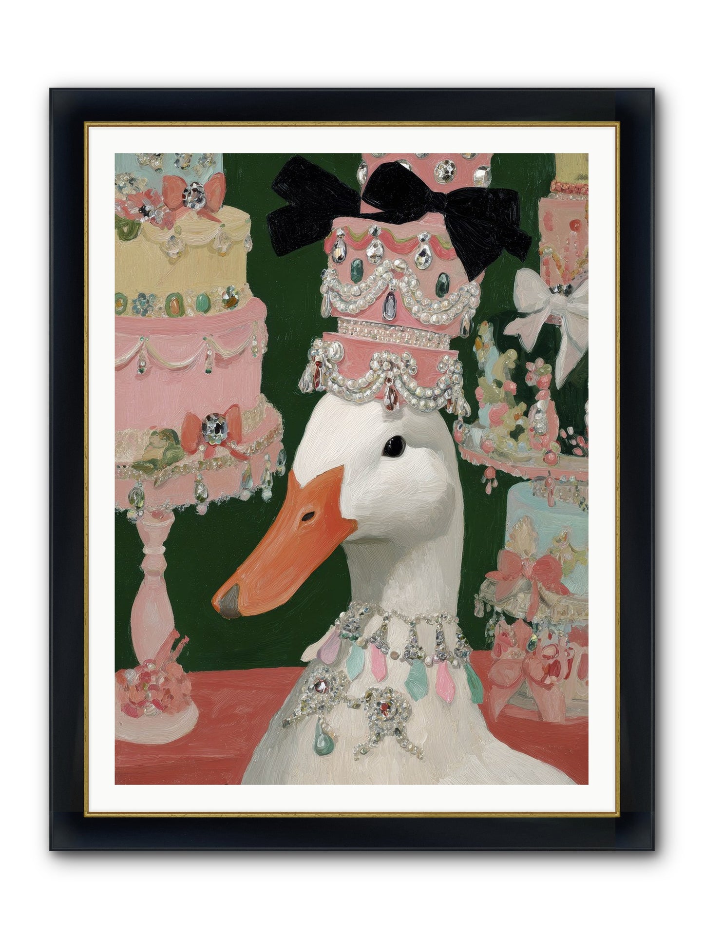 The Sumptuous Waltz Framed Print - Wide Black w/Gold 36x48
