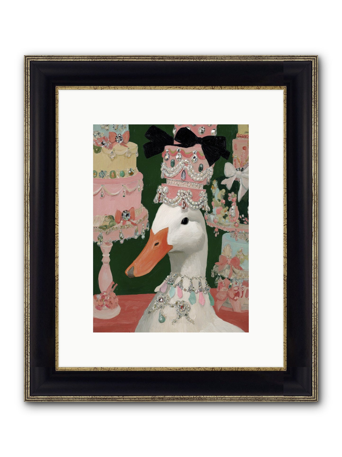The Sumptuous Waltz Framed Print - Black & Gold 9x12