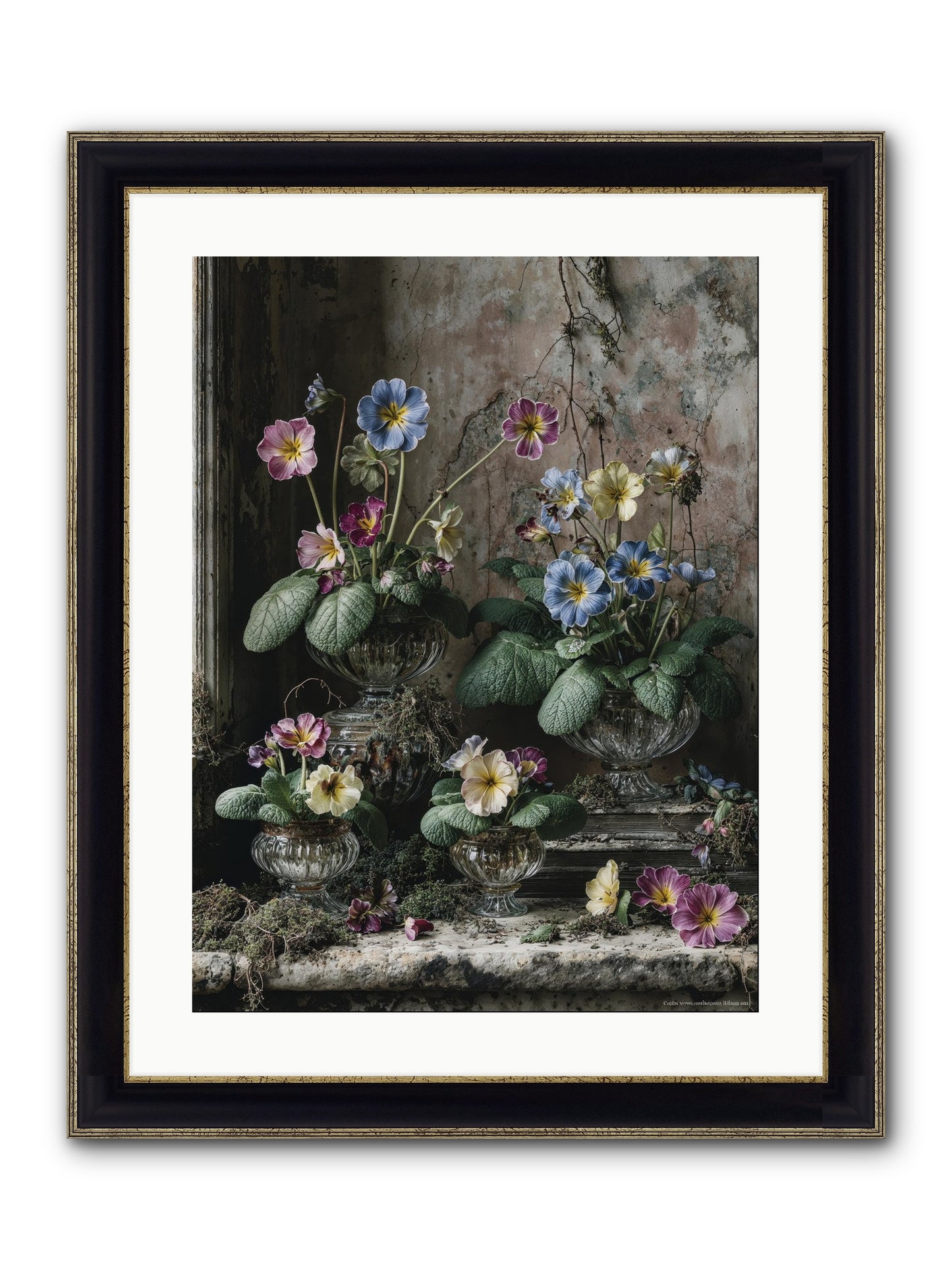 The Sun's Secret Memoirs Framed Print - Black & Gold 18x24