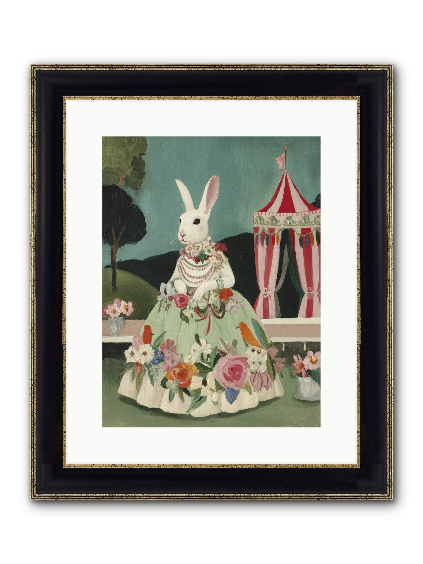 The Sweetest Reverie Framed Print - Black & Gold 12x16