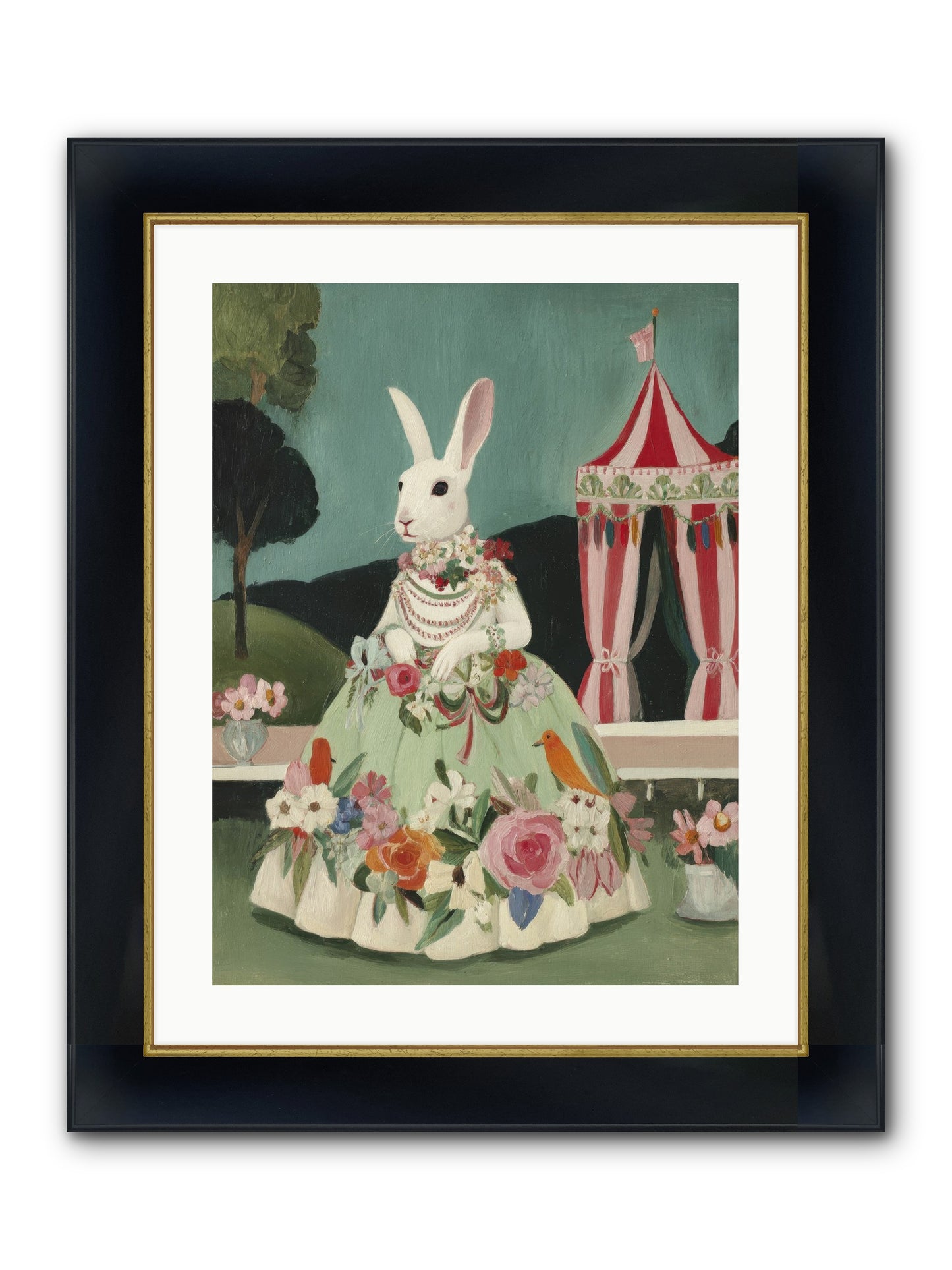 The Sweetest Reverie Framed Print - Wide Black w/Gold 18x24
