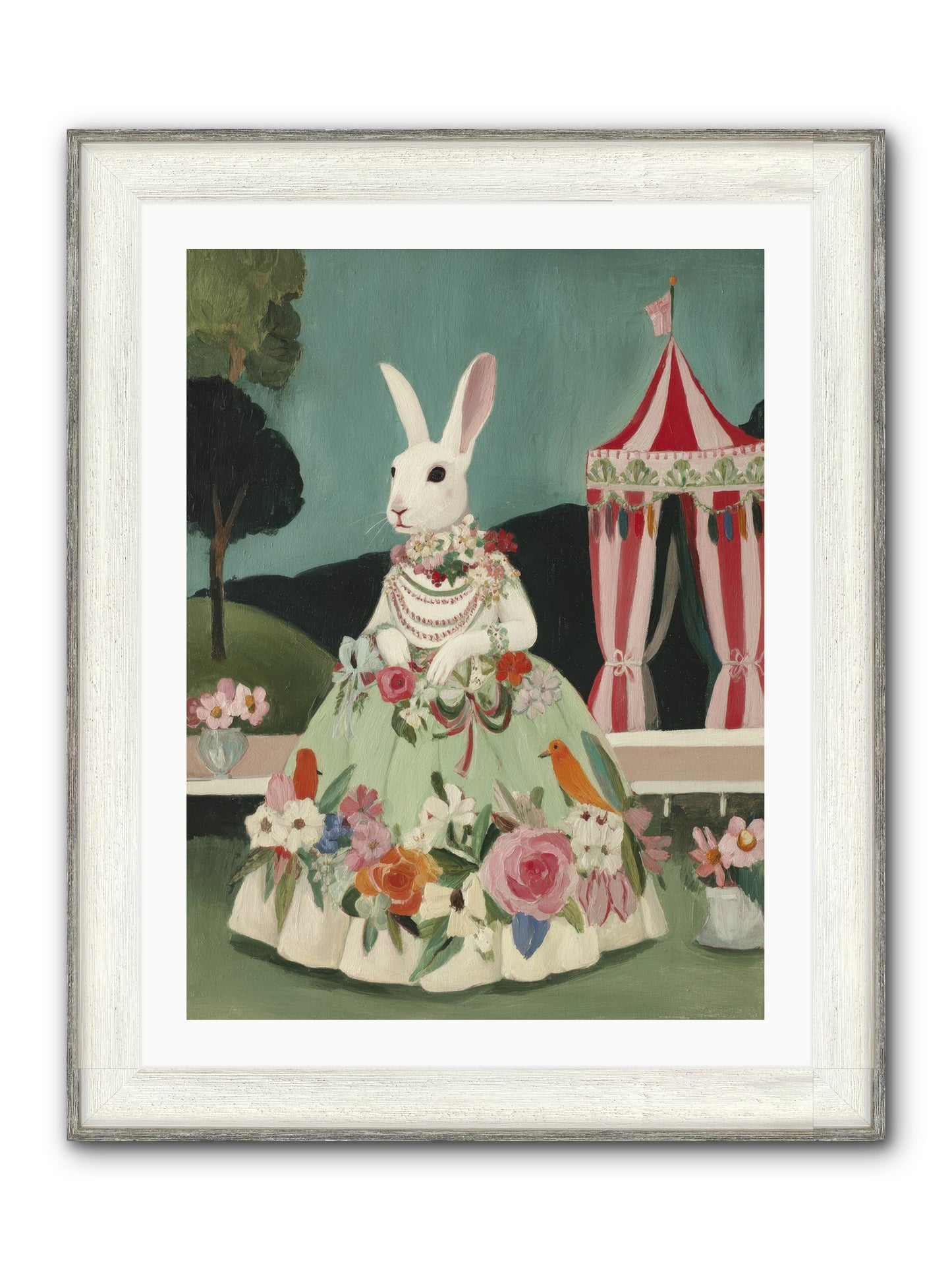 The Sweetest Reverie Framed Print - Driftwood White 24x32
