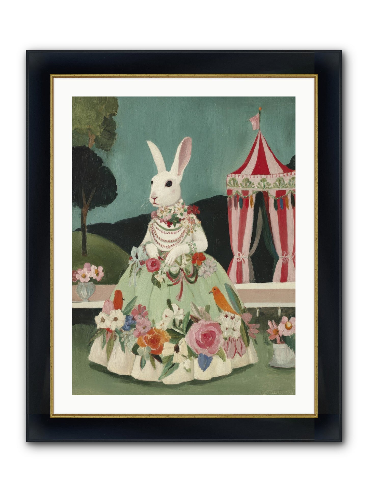 The Sweetest Reverie Framed Print - Wide Black w/Gold 24x32