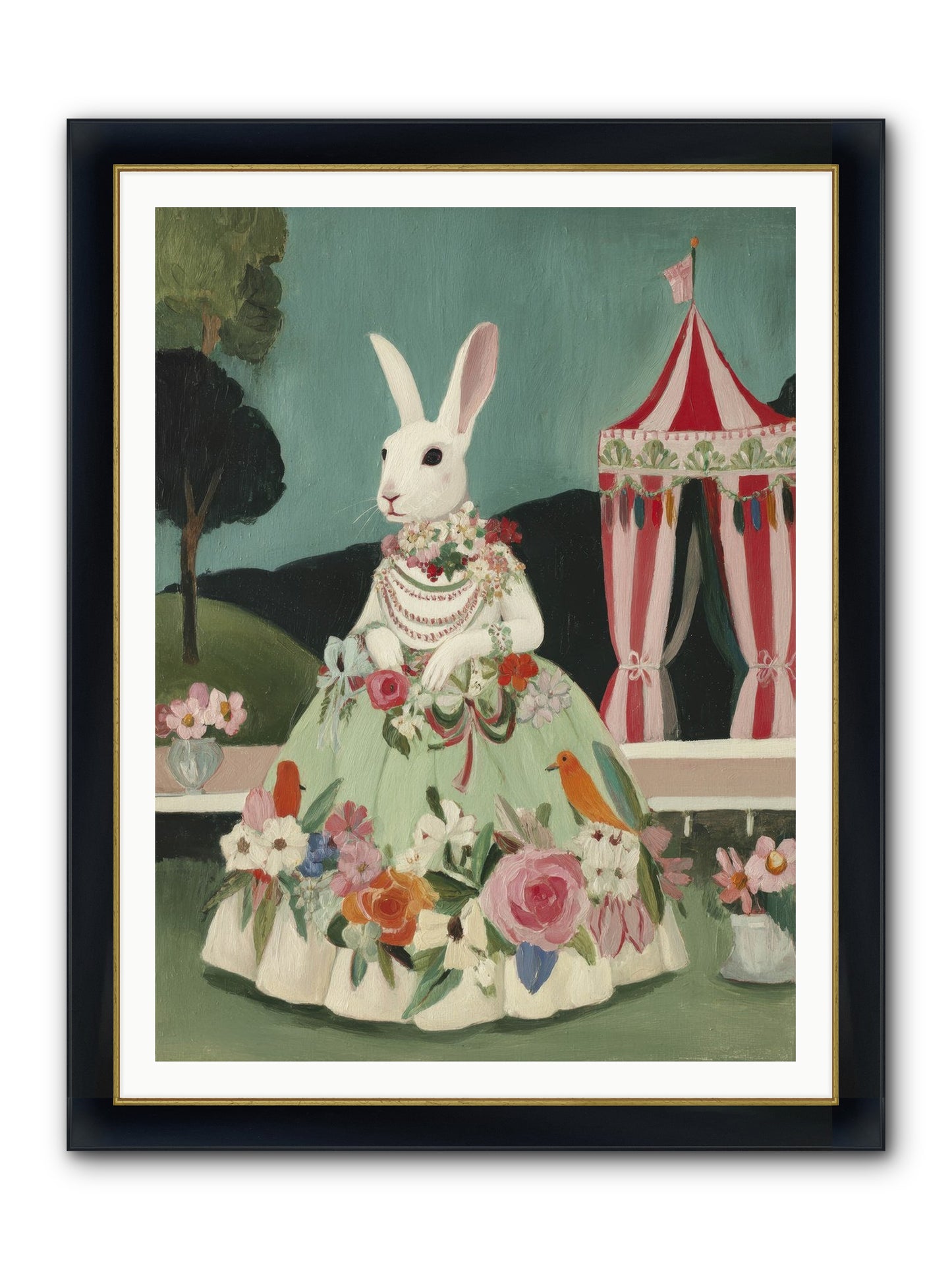 The Sweetest Reverie Framed Print - Wide Black w/Gold 36x48