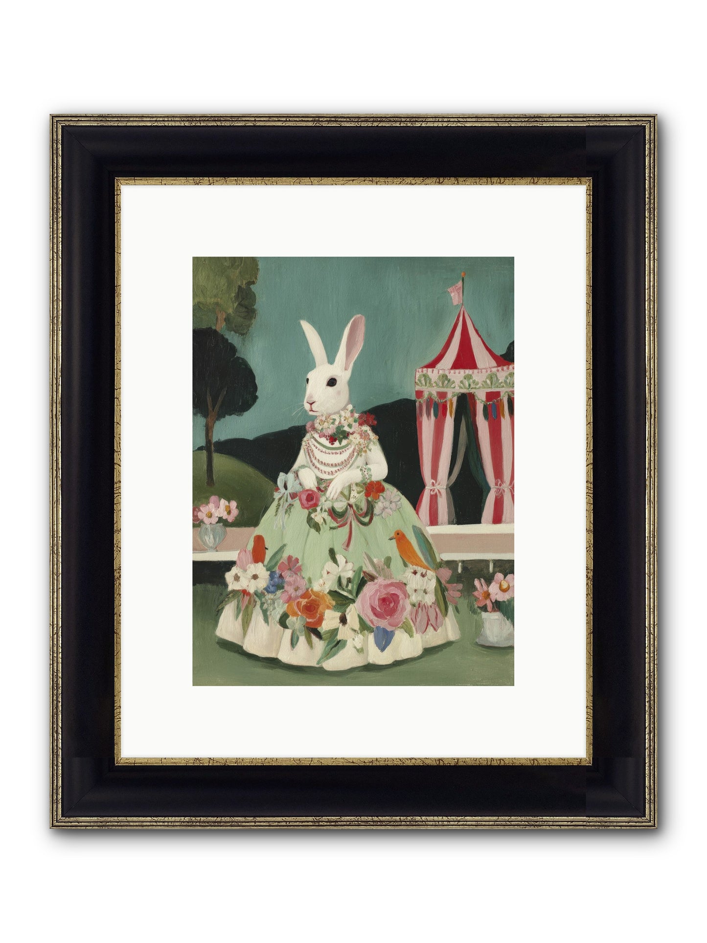 The Sweetest Reverie Framed Print - Black & Gold 9x12