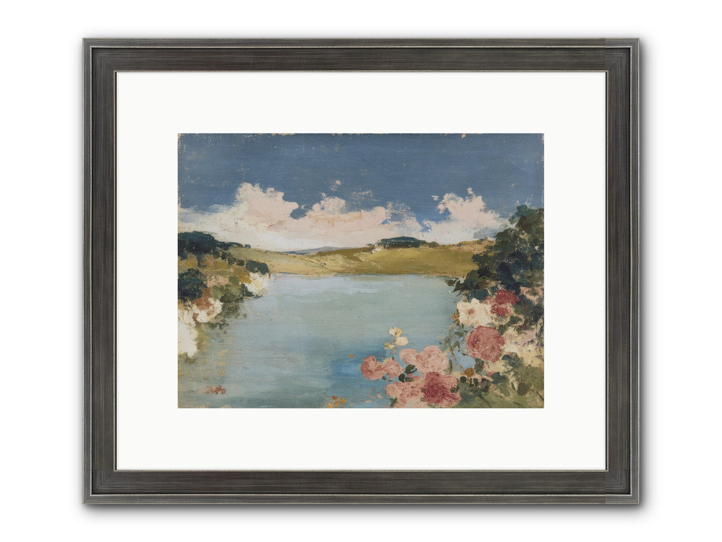 The Swimming Hour Framed Print - Slimwoods Black/Silver 12x9