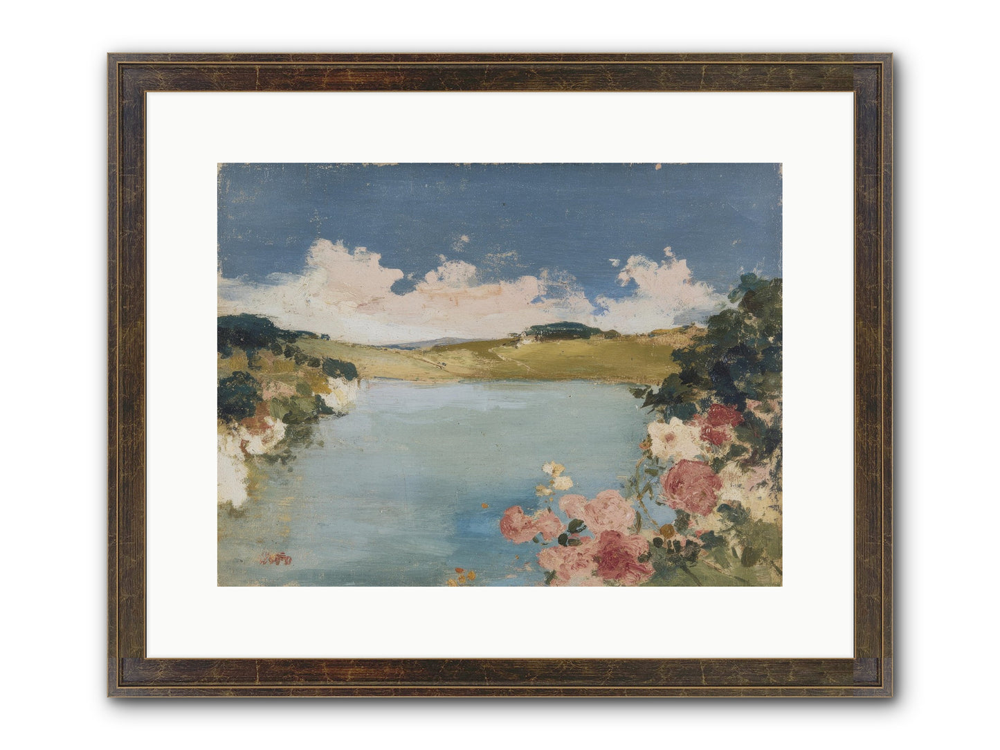 The Swimming Hour Framed Print - Slimwoods Black/Gold 16x12