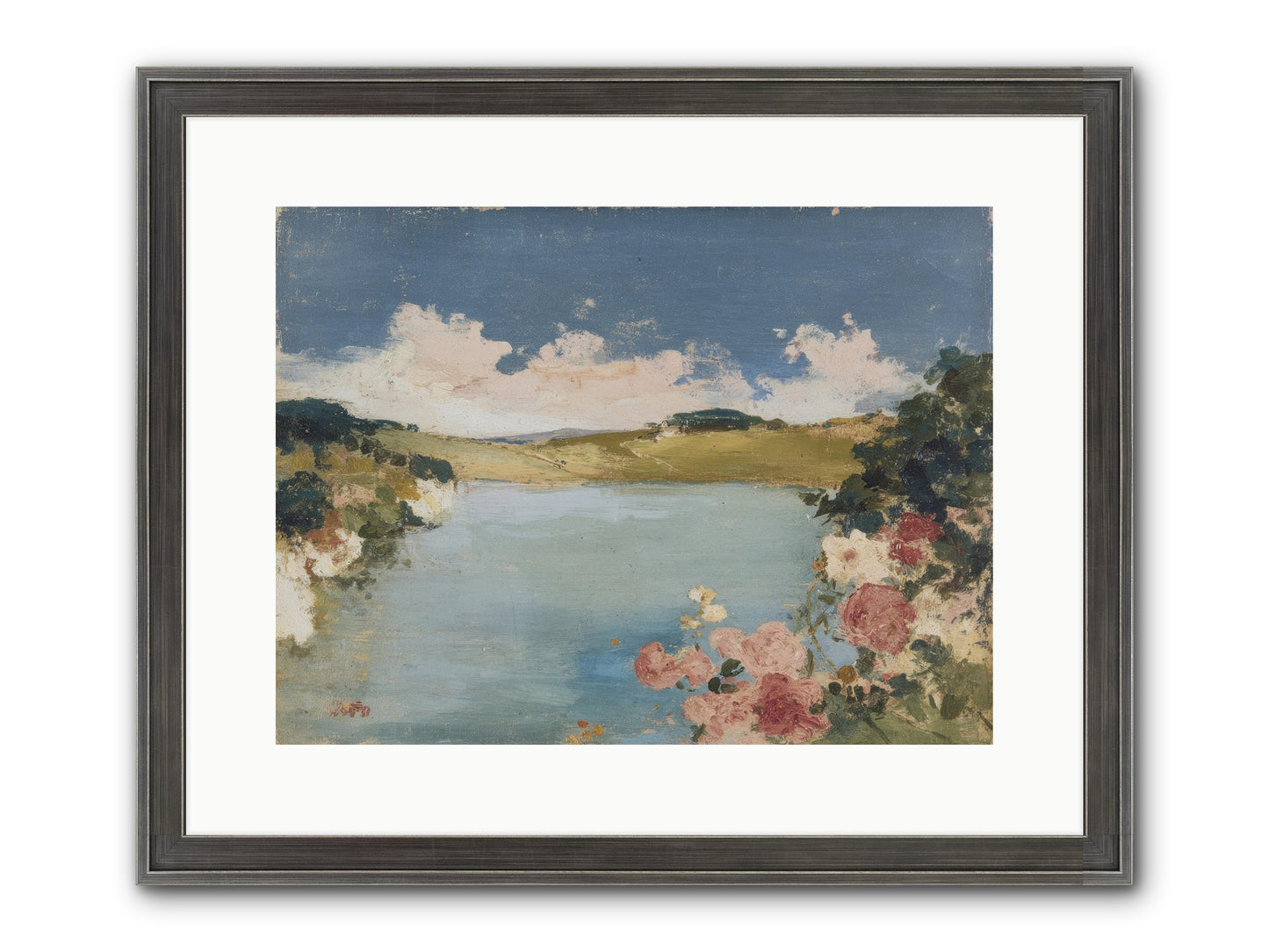 The Swimming Hour Framed Print - Slimwoods Black/Silver 16x12