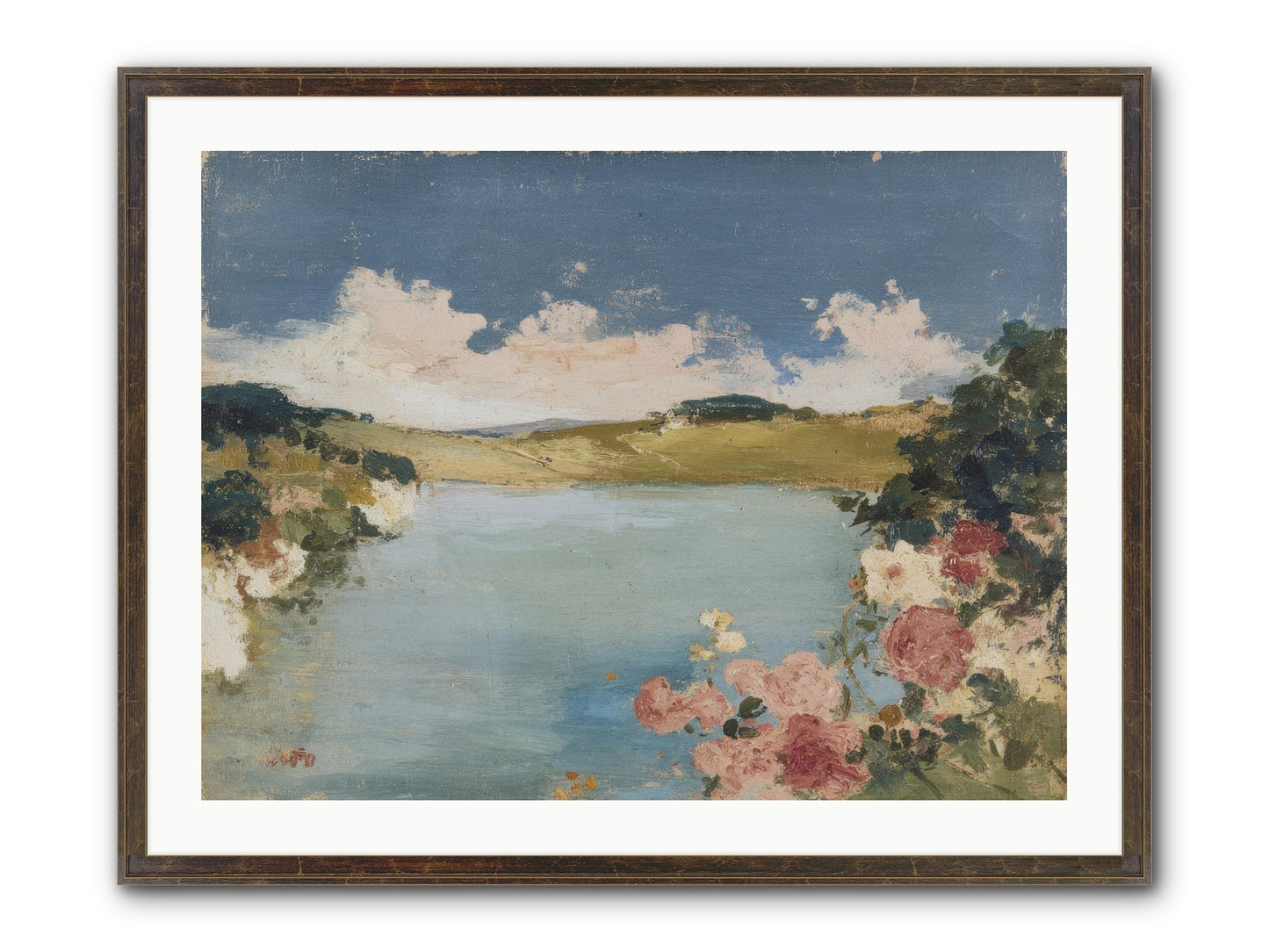 The Swimming Hour Framed Print - Slimwoods Black/Gold 32x24