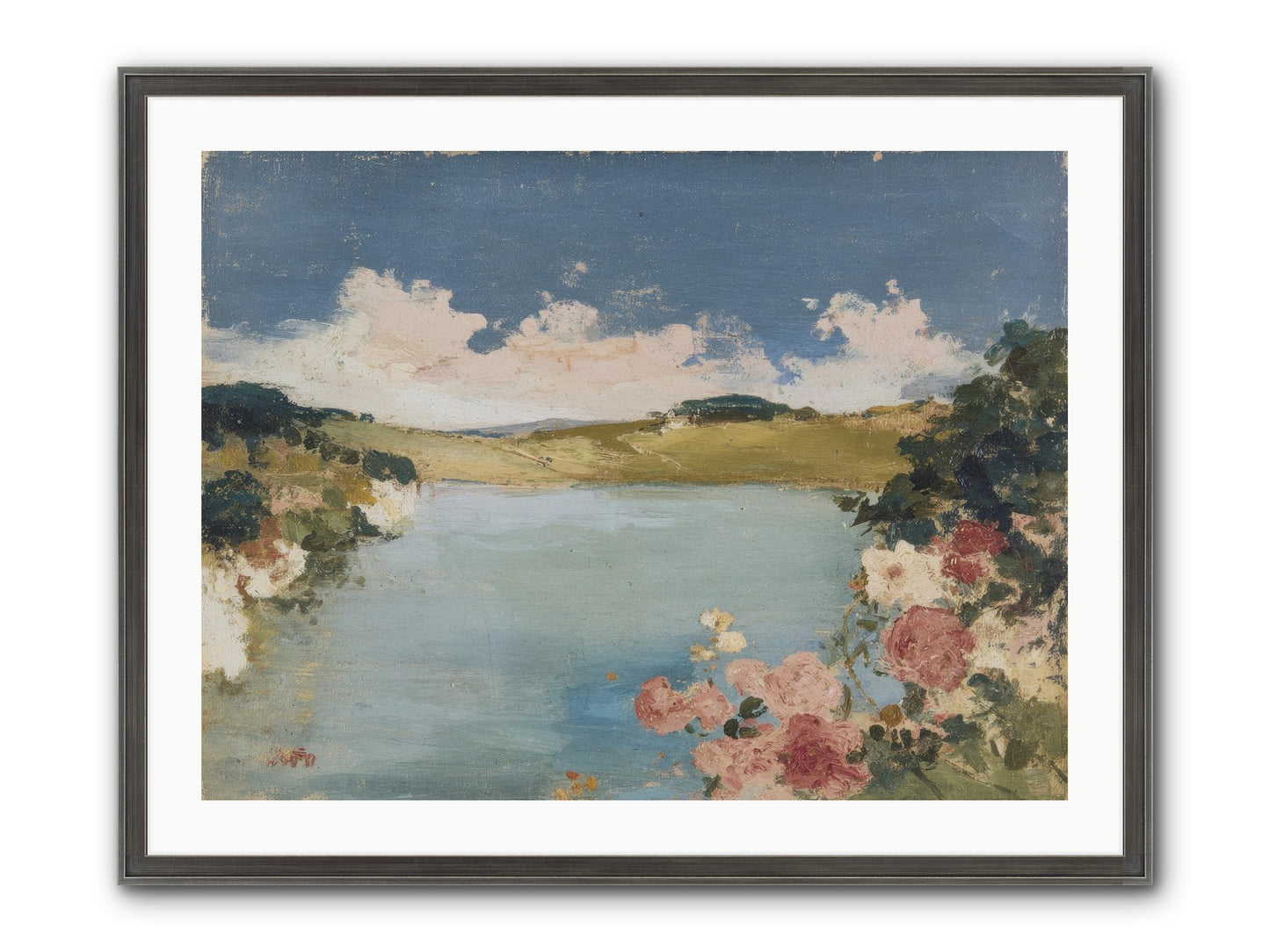 The Swimming Hour Framed Print - Slimwoods Black/Silver 32x24