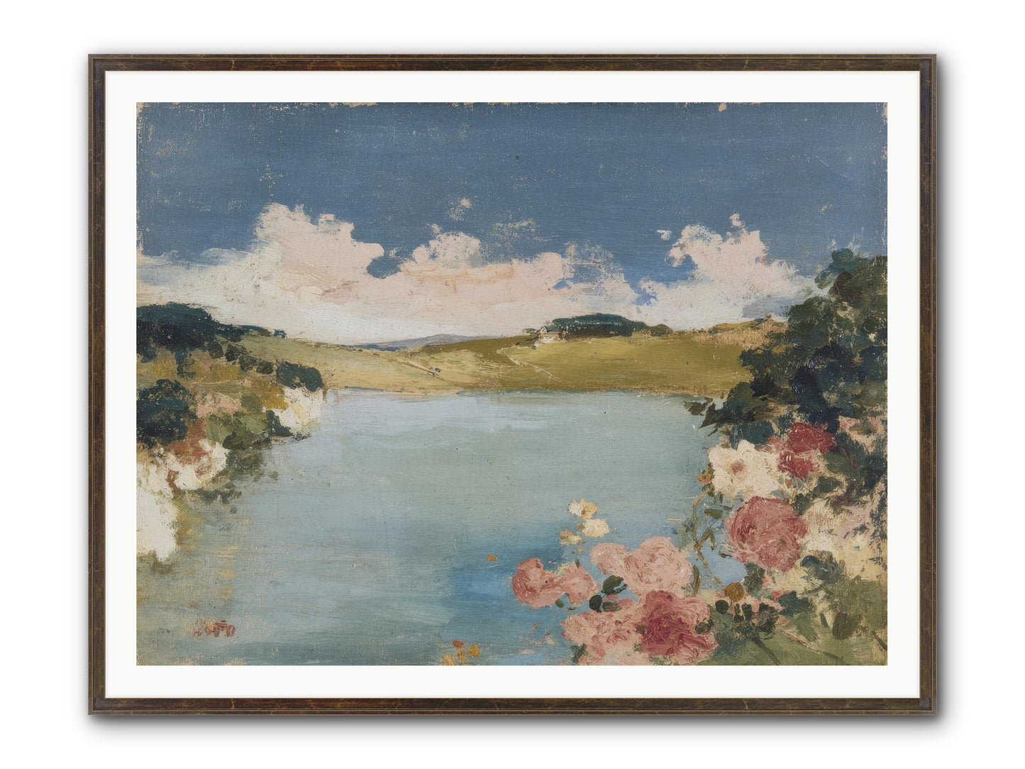 The Swimming Hour Framed Print - Slimwoods Black/Gold 48x36