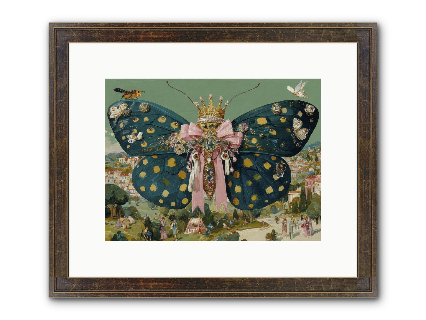 The Swooning Masquerade Framed Print - Slimwoods Black/Gold 12x9