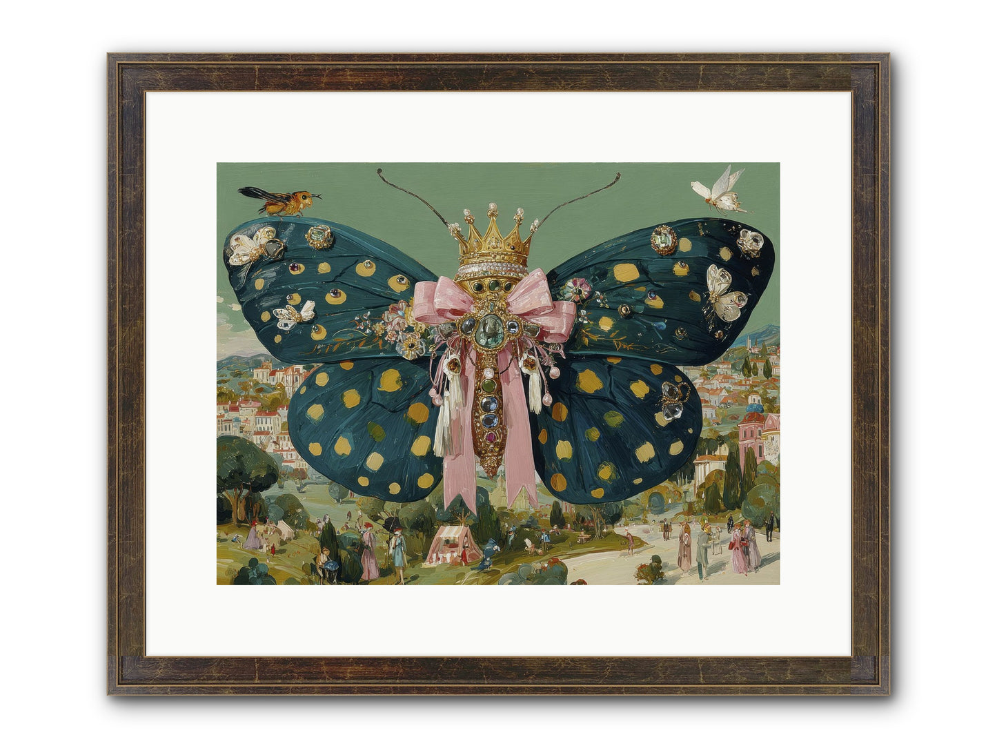 The Swooning Masquerade Framed Print - Slimwoods Black/Gold 16x12