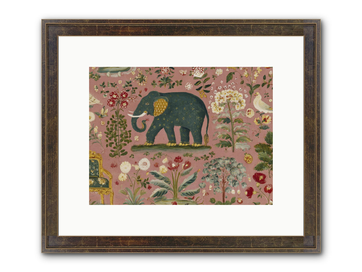 The Symposium Of Petals & Precision Framed Print - Slimwoods Black/Gold 12x9