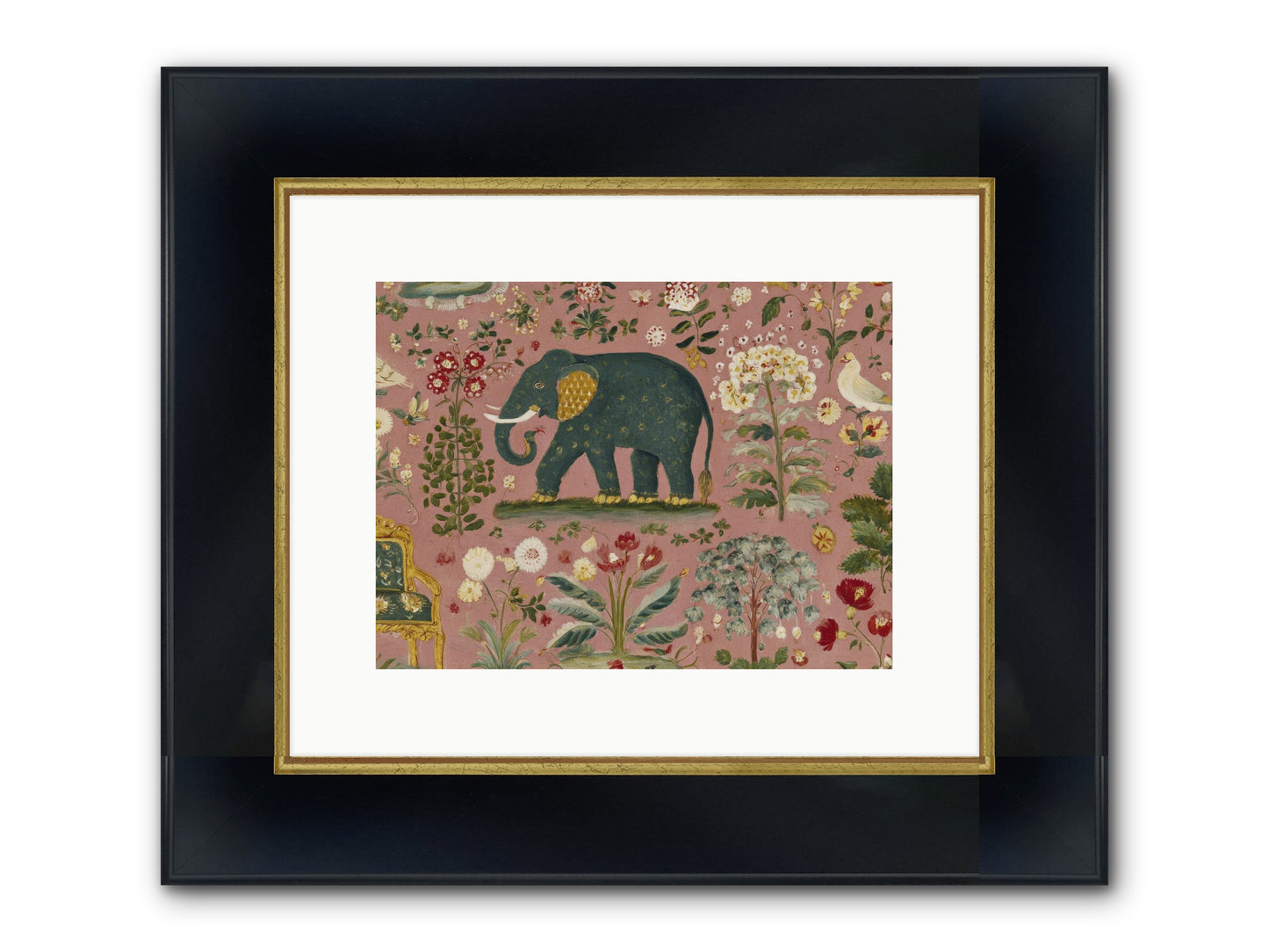 The Symposium Of Petals & Precision Framed Print - Wide Black w/Gold 12x9