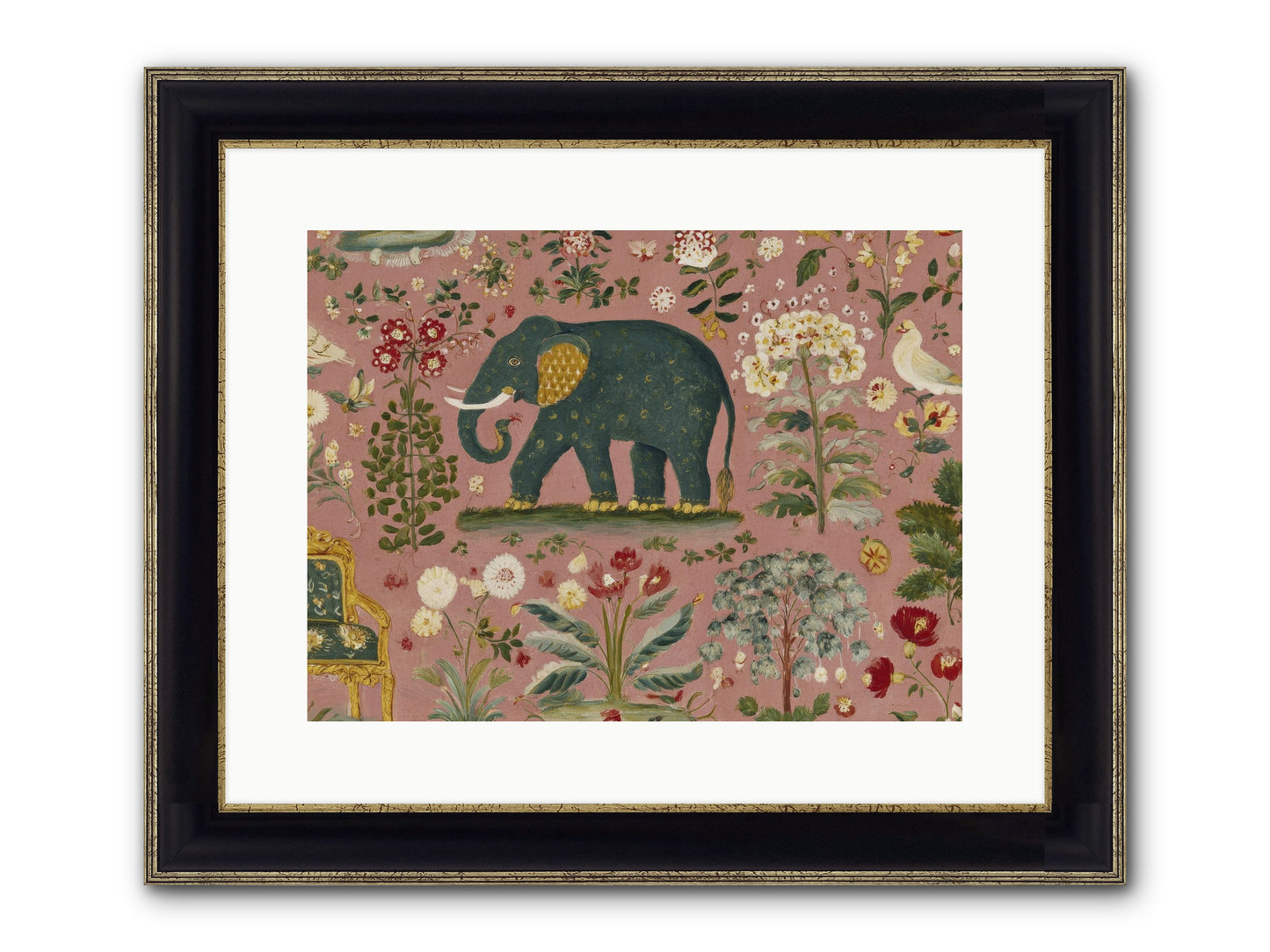 The Symposium Of Petals & Precision Framed Print - Black & Gold 16x12
