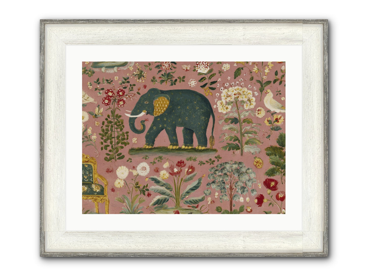 The Symposium Of Petals & Precision Framed Print - Driftwood White 24x18