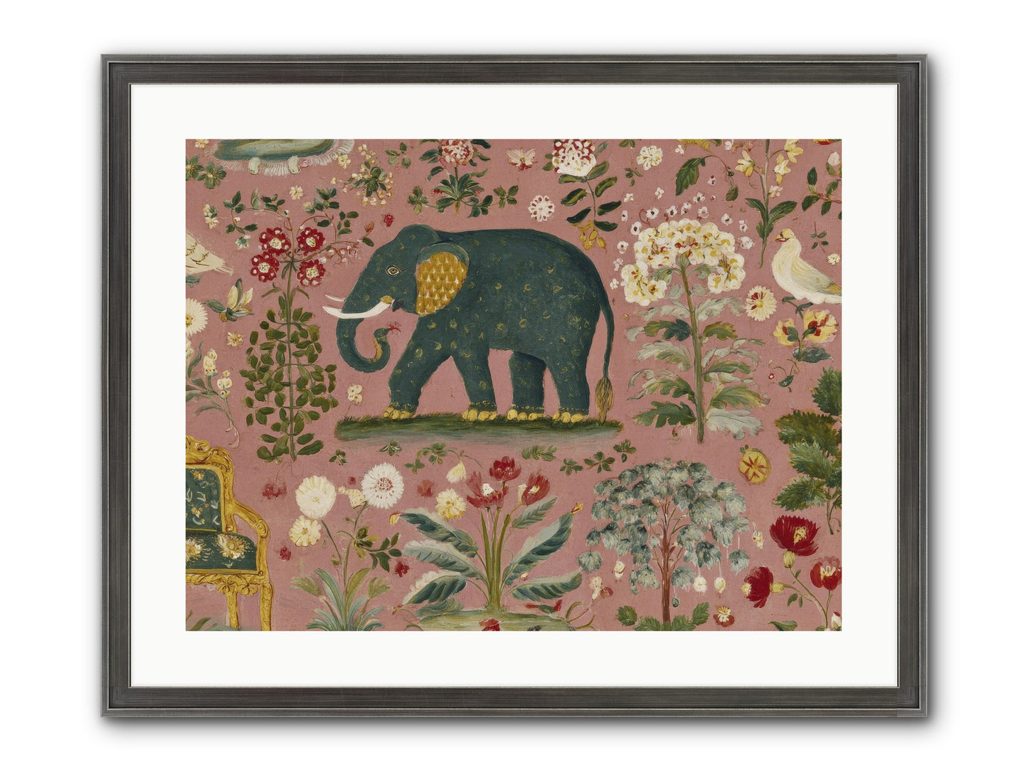 The Symposium Of Petals & Precision Framed Print - Slimwoods Black/Silver 24x18