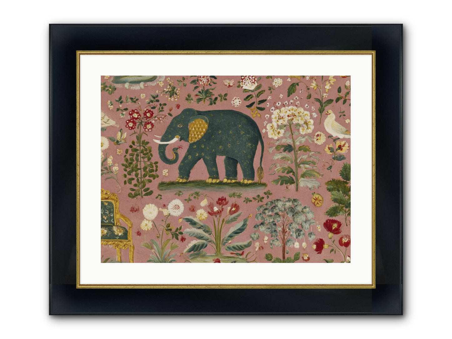 The Symposium Of Petals & Precision Framed Print - Wide Black w/Gold 24x18