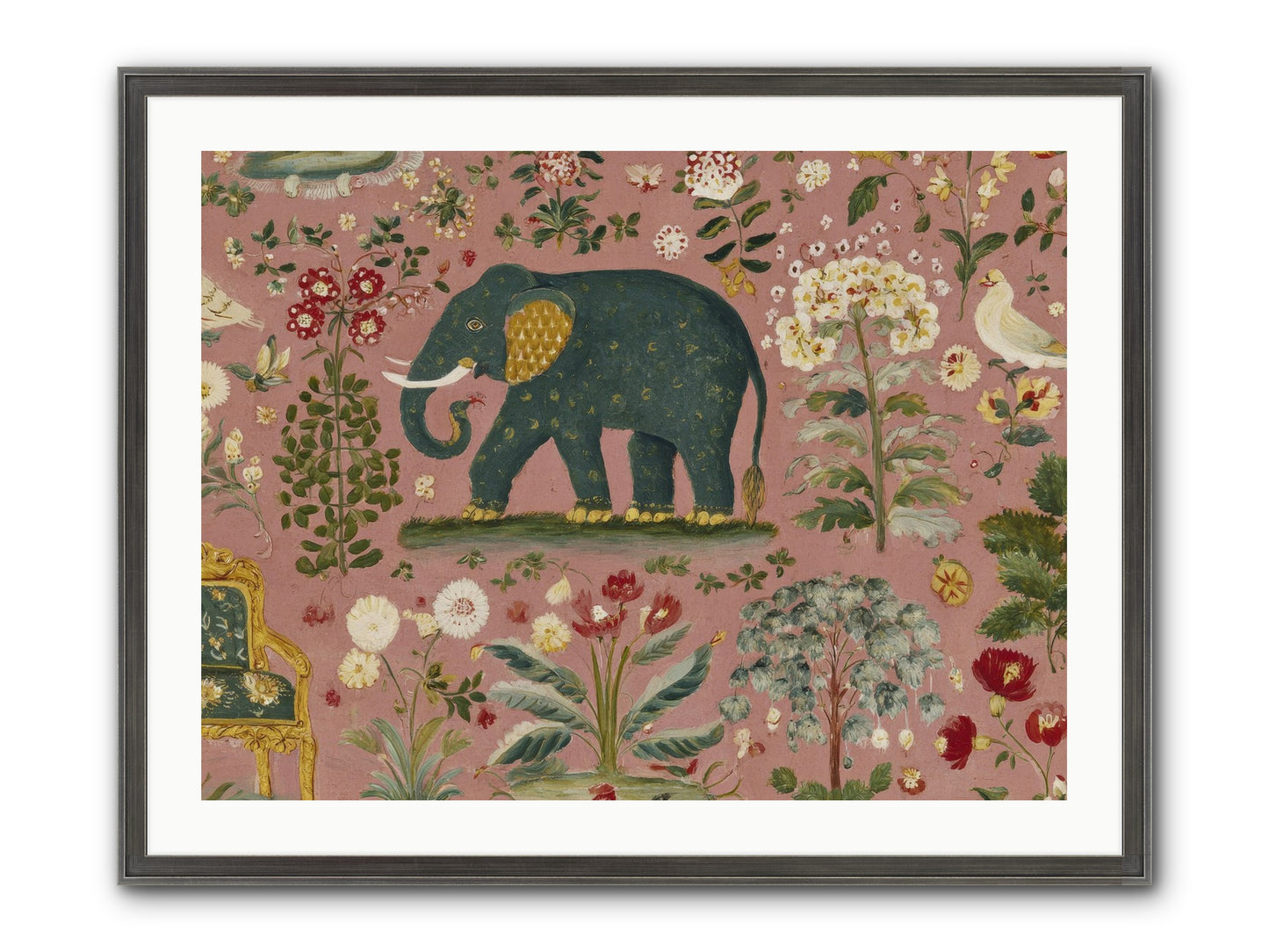The Symposium Of Petals & Precision Framed Print - Slimwoods Black/Silver 32x24
