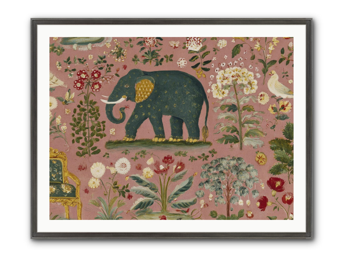 The Symposium Of Petals & Precision Framed Print - Slimwoods Black/Silver 40x30