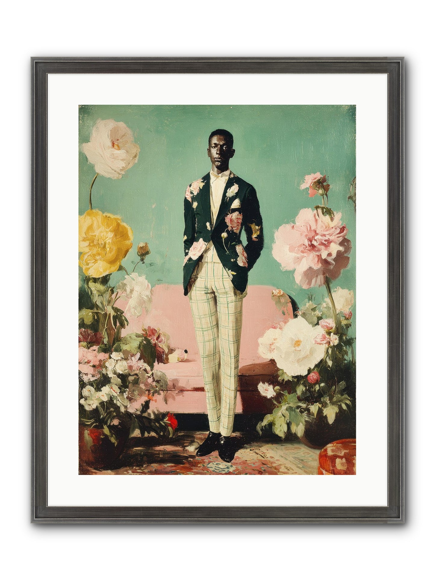 The Tailored Almanac Framed Print - Slimwoods Black/Silver 18x24