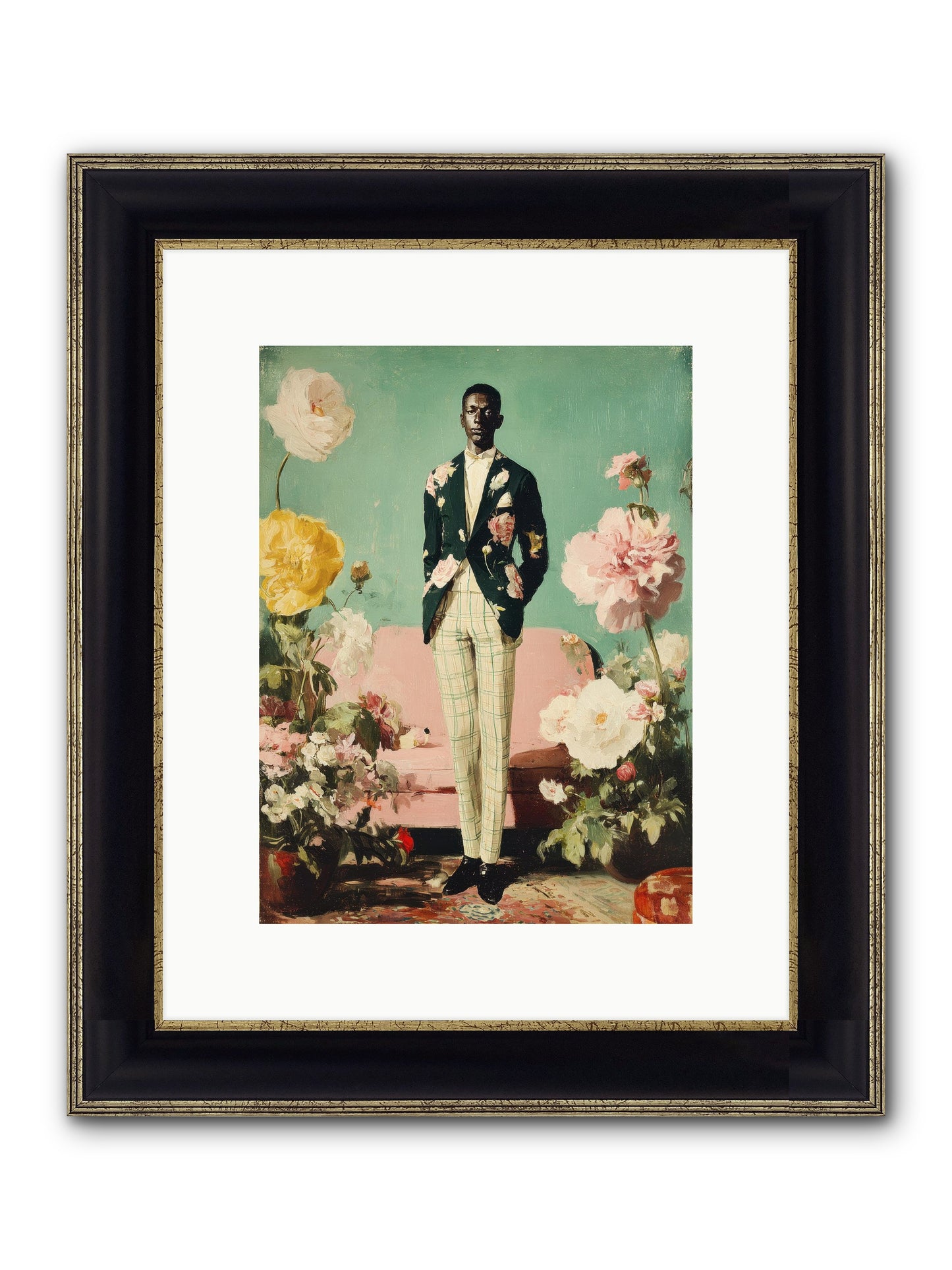 The Tailored Almanac Framed Print - Black & Gold 9x12