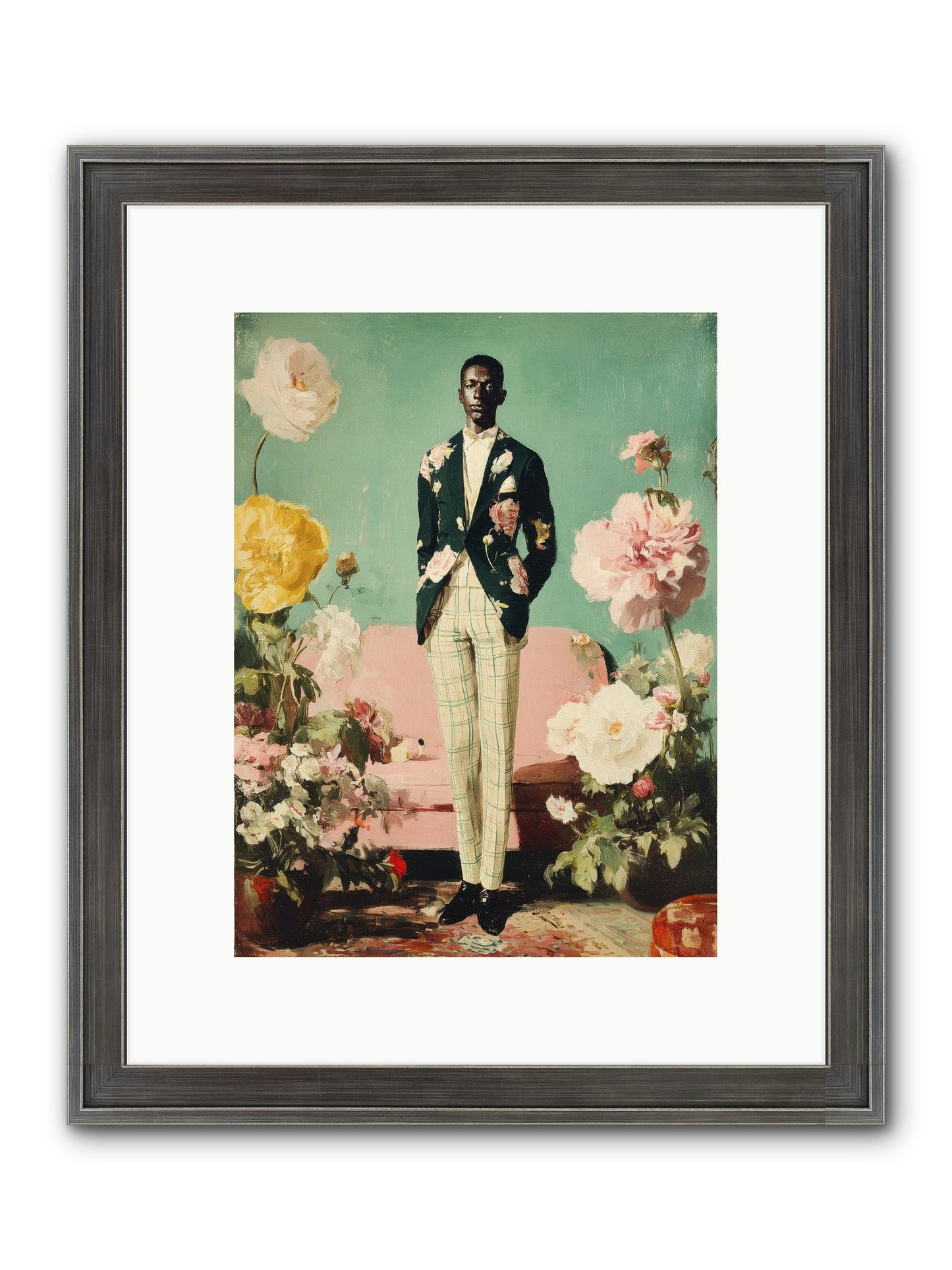 The Tailored Almanac Framed Print - Slimwoods Black/Silver 9x12