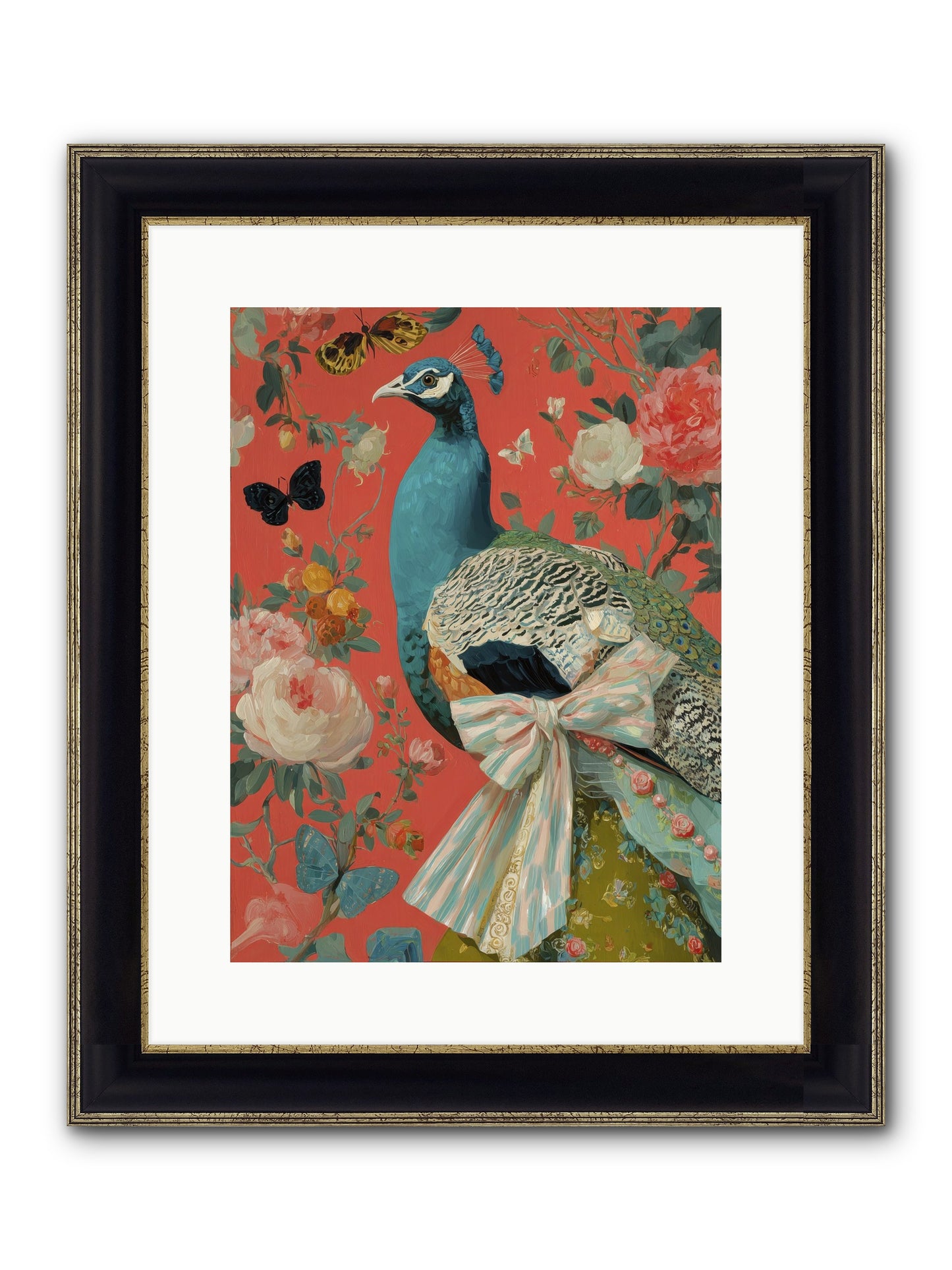The Tender Hush Of Rain Framed Print - Black & Gold 12x16
