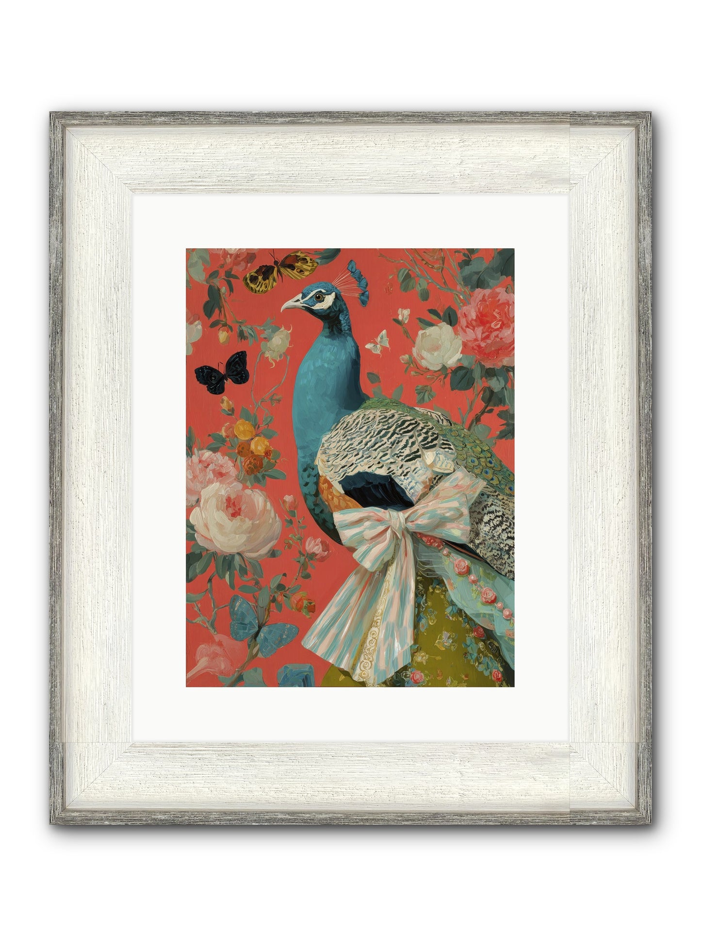 The Tender Hush Of Rain Framed Print - Driftwood White 12x16